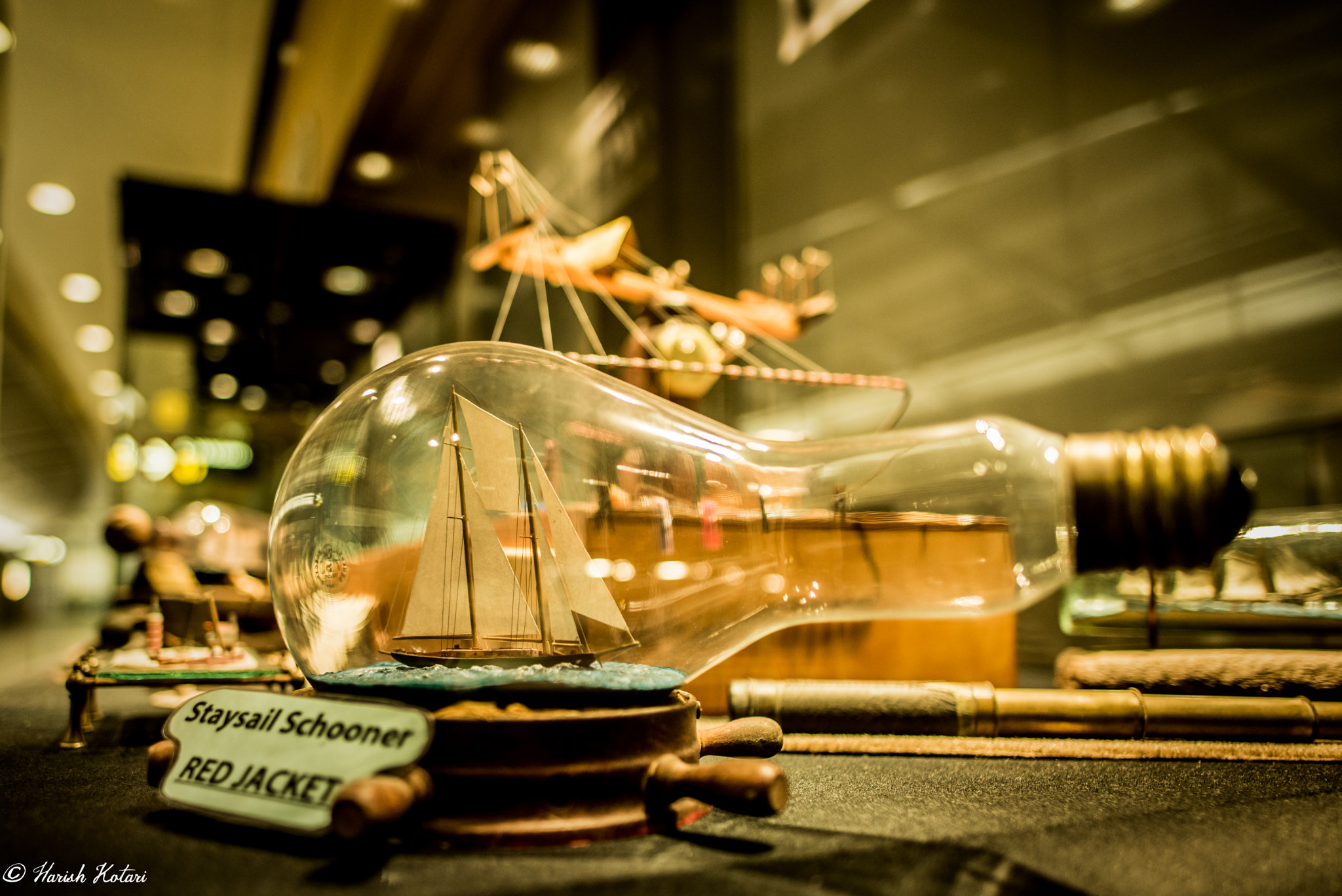 Nikon D810 + Nikon AF-S Nikkor 20mm F1.8G ED sample photo. Fine art of a ship in a bulb. photography