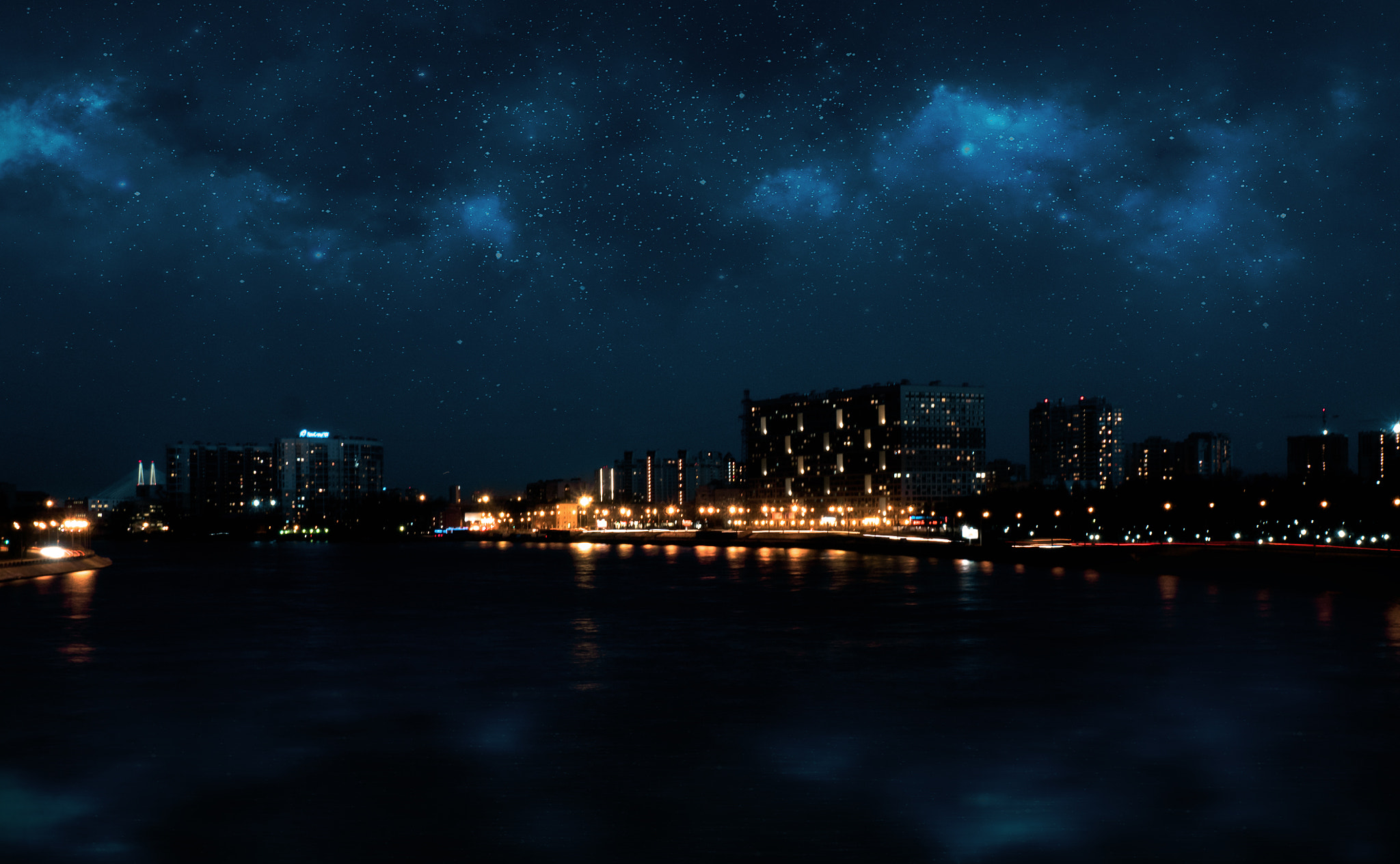 Olympus OM-D E-M5 II sample photo. Saint petersburg. night over the neva. photography