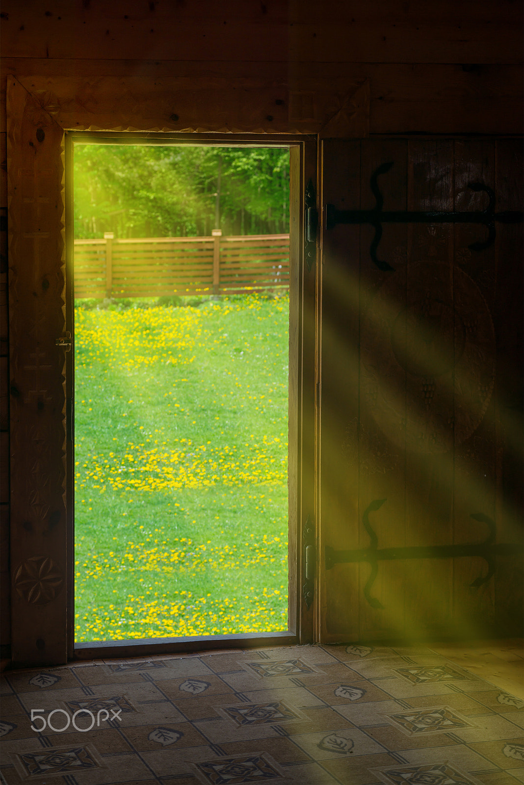 Sigma 70mm F2.8 EX DG Macro sample photo. Sun light shining through wooden door photography