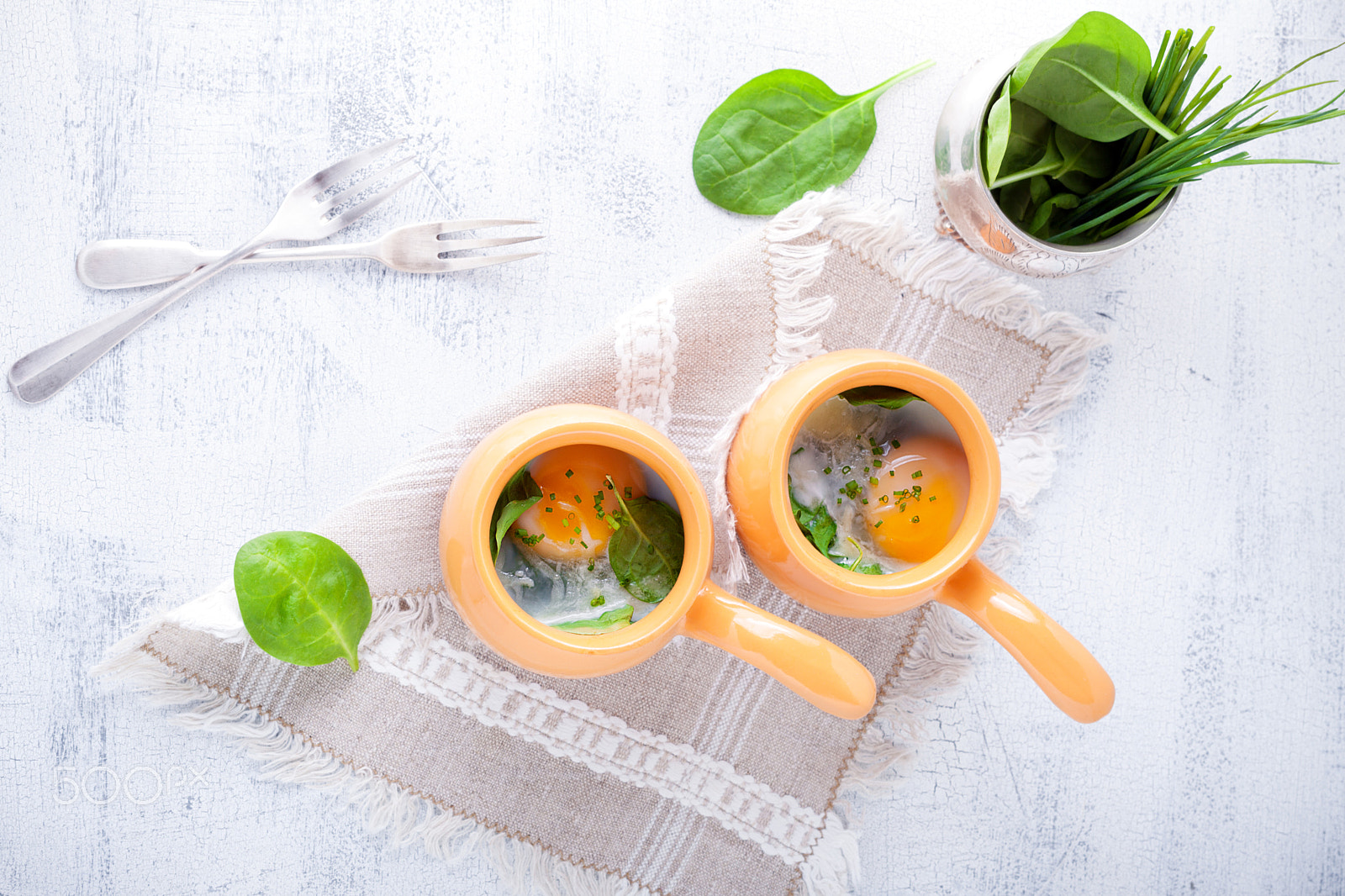 Canon EOS 5D Mark II sample photo. Baked eggs with spinach photography