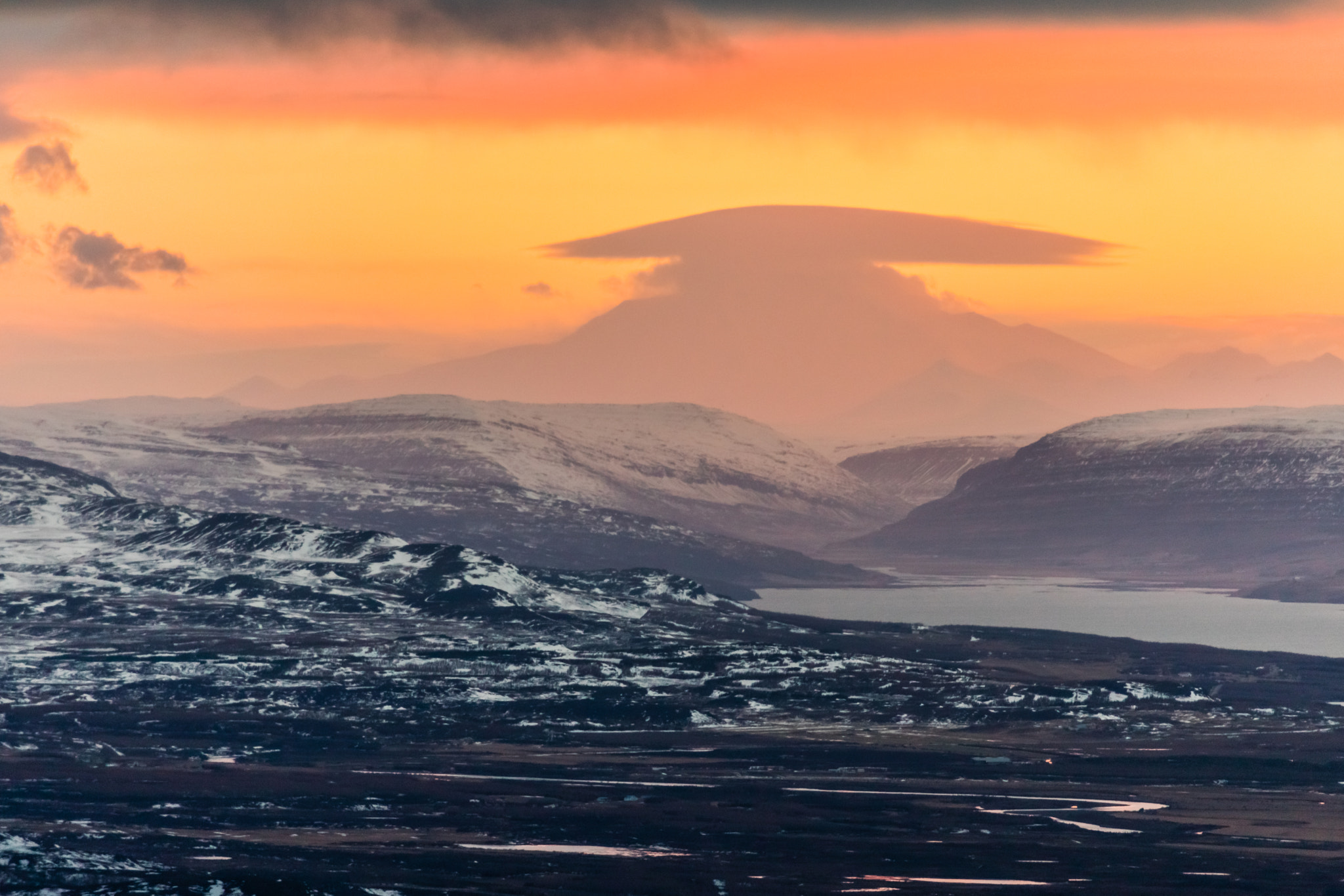 Canon EF 70-300mm F4-5.6L IS USM sample photo. Iceland-snæfellsjökull-snæfell-linticular cloud photography