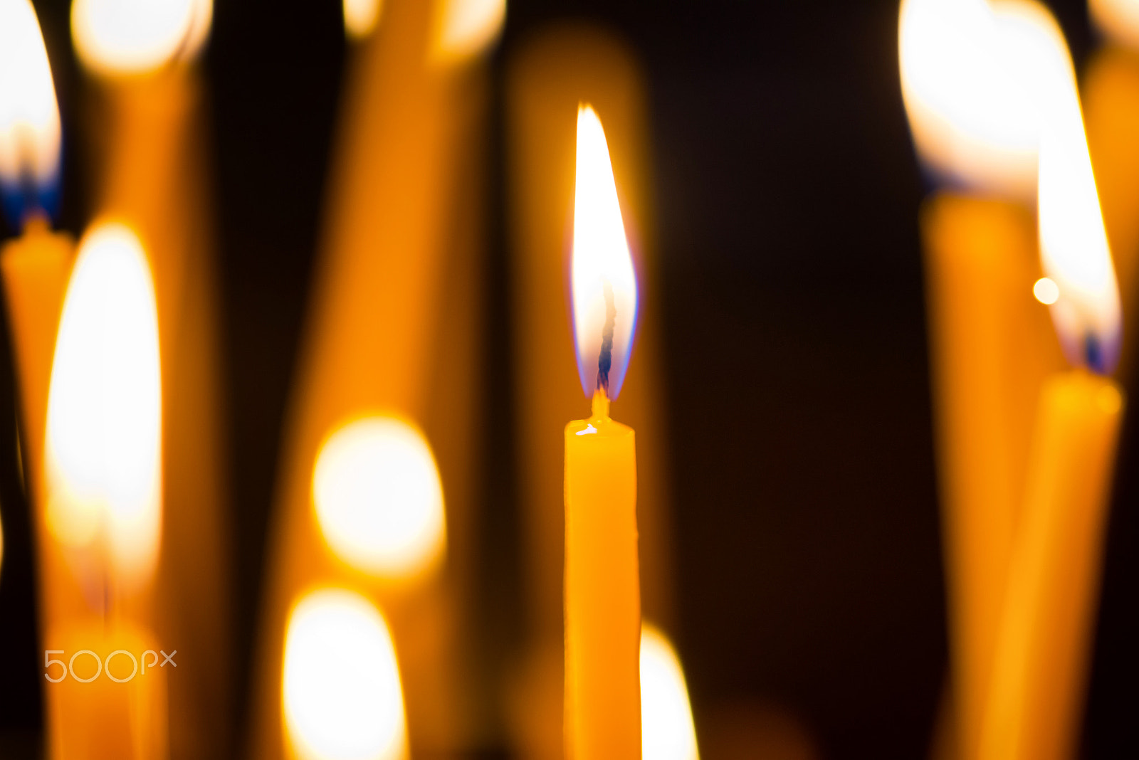 Sigma 70mm F2.8 EX DG Macro sample photo. Light of candles in the church photography