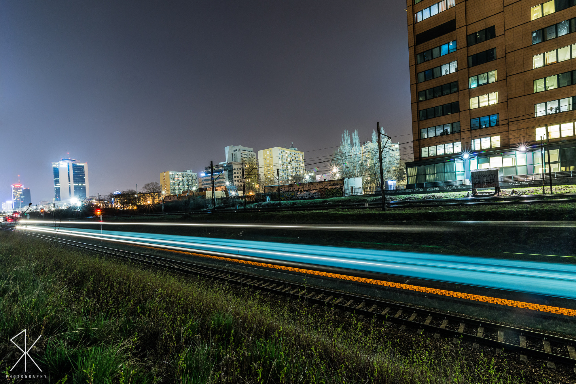 Nikon D800E sample photo. Night train photography