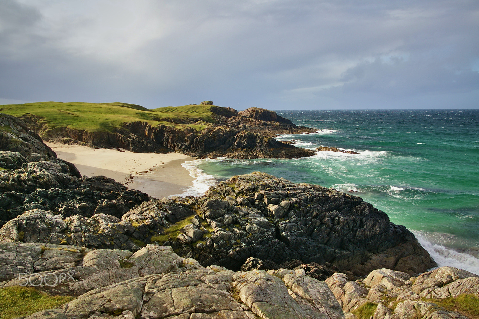 Pentax K100D sample photo. Clachtoll beach, assynt, sutherland photography