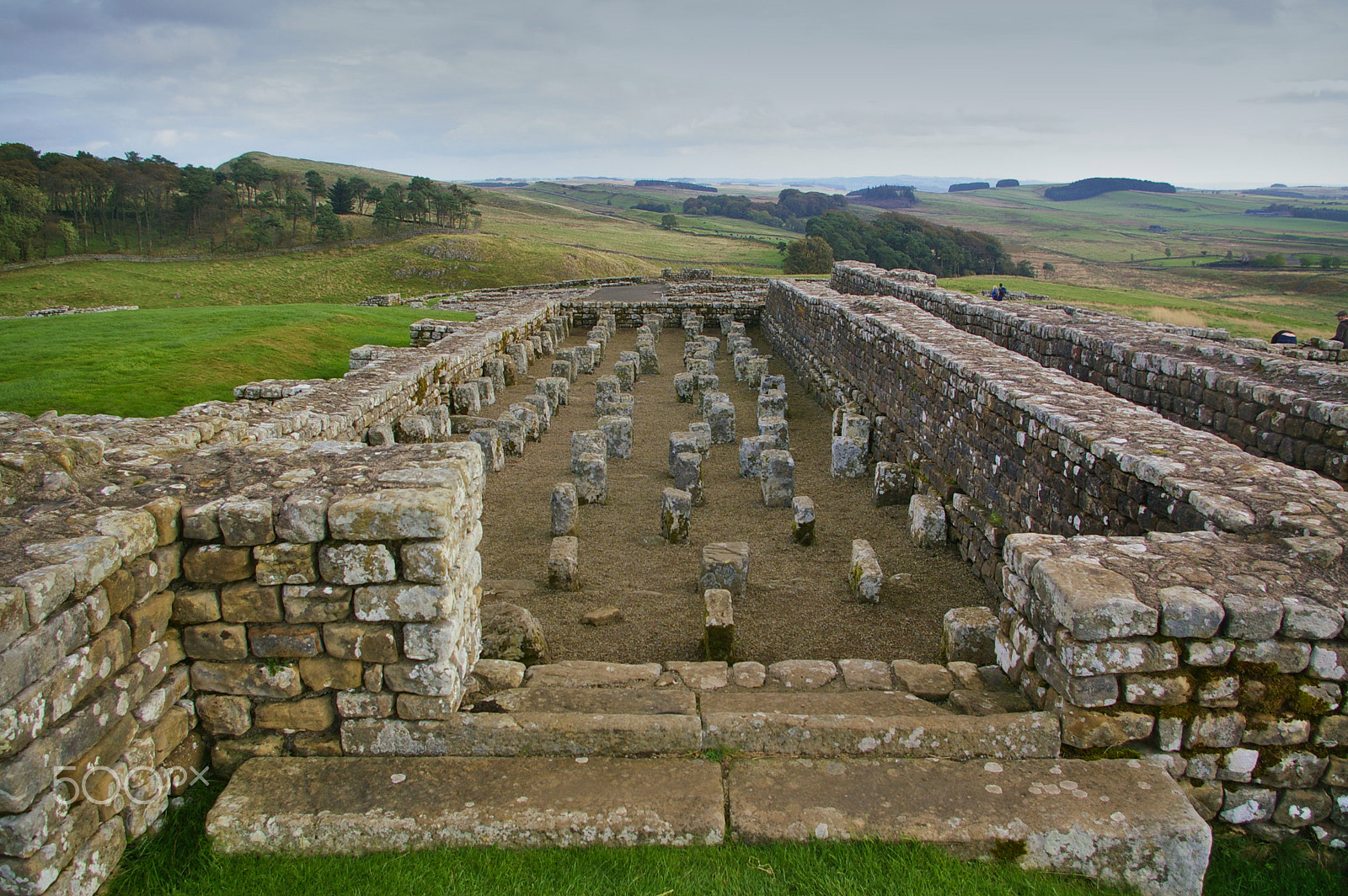 Pentax K100D + Pentax smc DA 18-55mm F3.5-5.6 AL sample photo. The granary at housesteads fort, hadrian's wall, northumbria photography