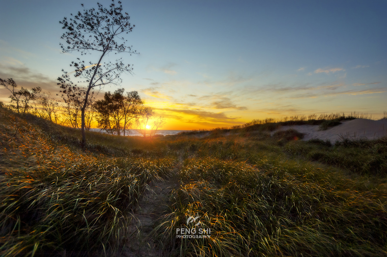 Nikon D70s + Sigma 10-20mm F4-5.6 EX DC HSM sample photo. Sunset on the dunes photography