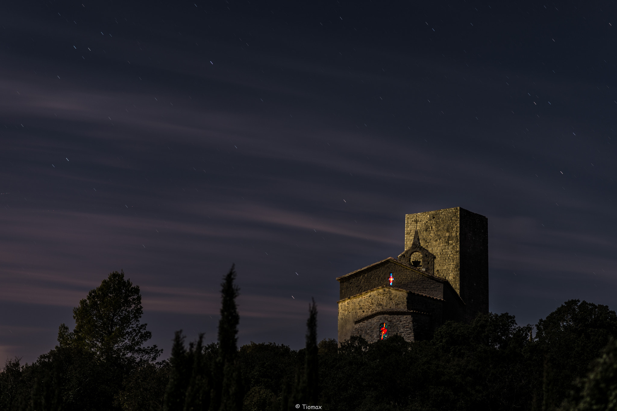 Nikon D610 sample photo. The chapel in the moonlight photography