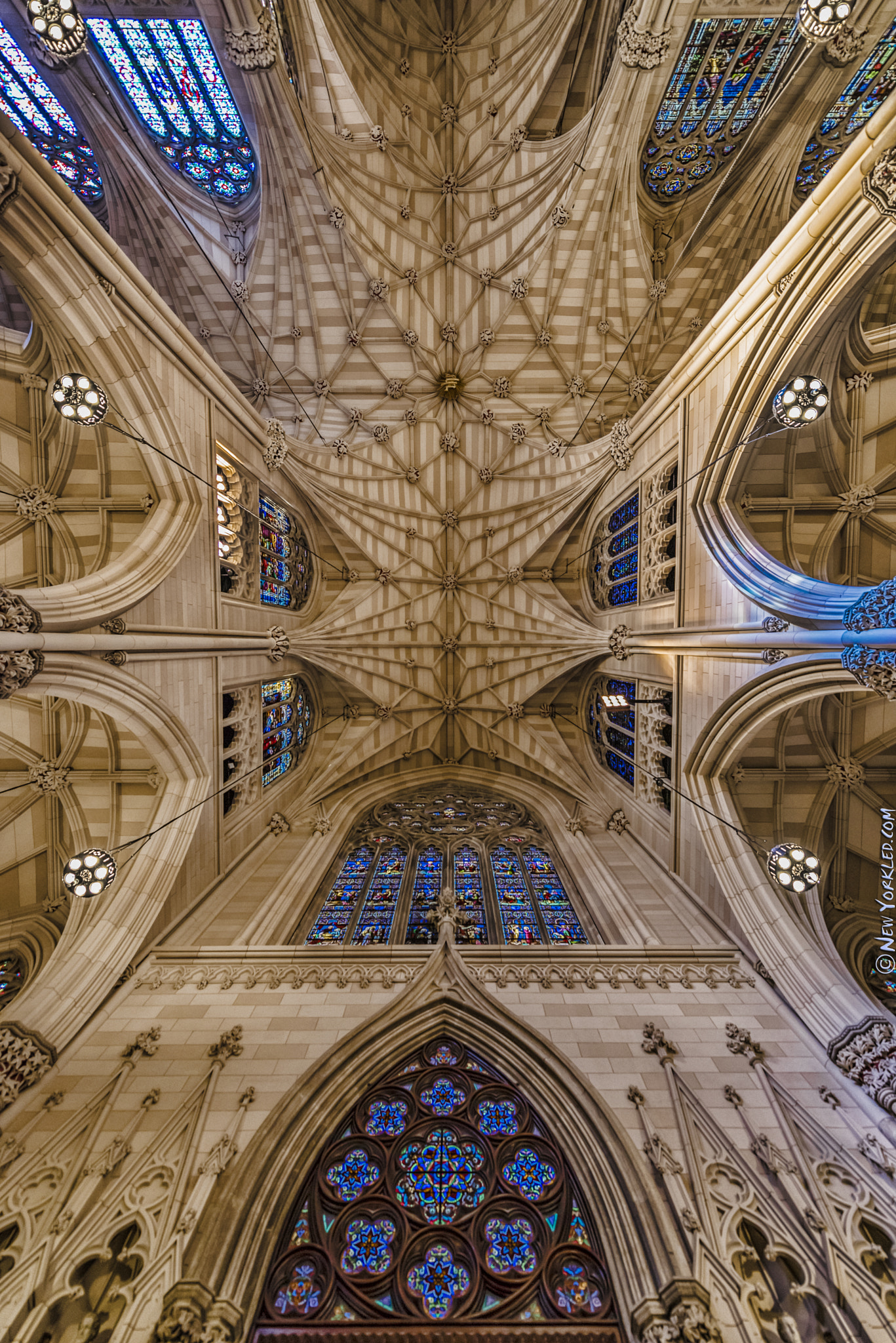 Nikon D750 sample photo. St. patrick's cathedral ceiling photography