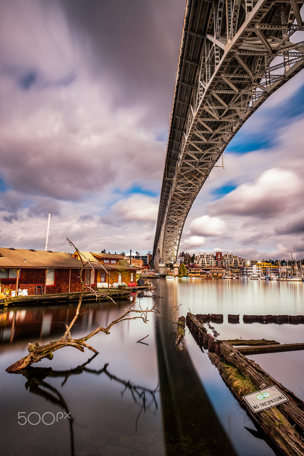 Fujifilm X-Pro2 sample photo. Underneath the aurora bridge on an overcast day photography