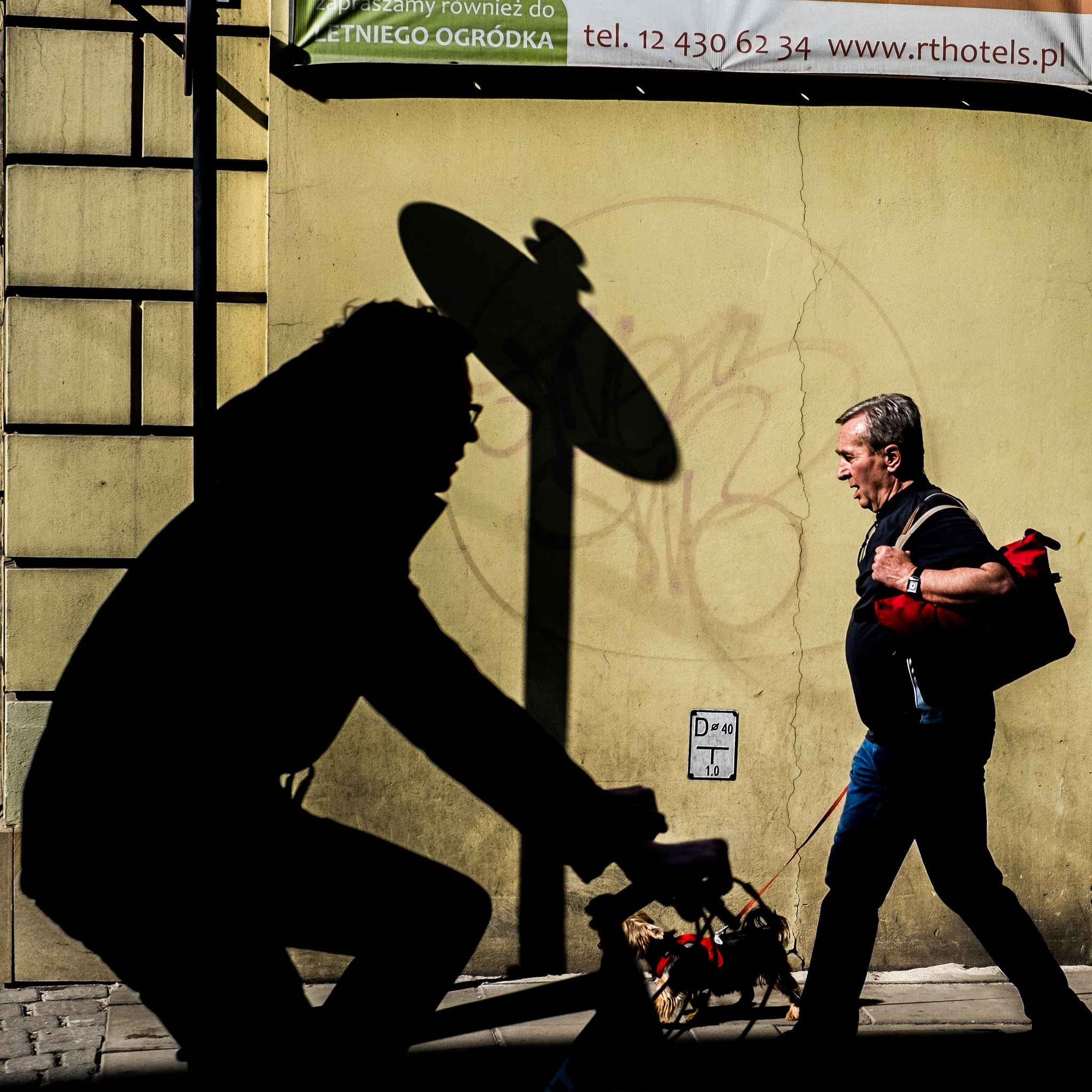 Fujifilm X-T1 + Fujifilm XF 35mm F1.4 R sample photo. Man dog & shadow photography