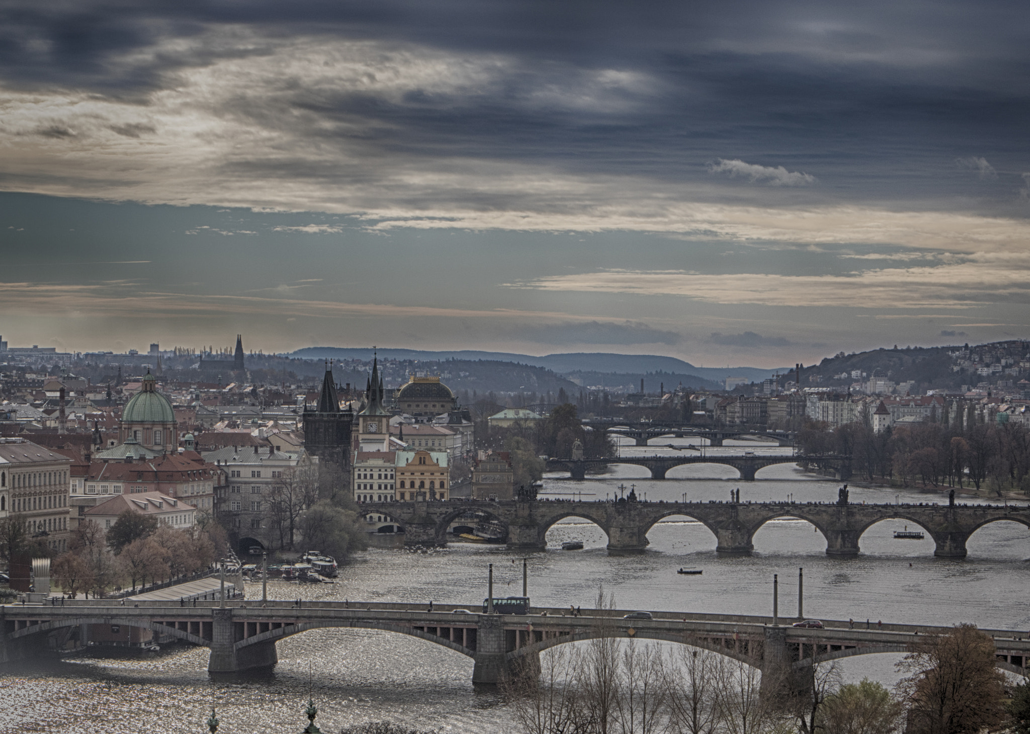 Canon EF 24-70mm F2.8L USM sample photo. Prague bridges hdr outdoor photography