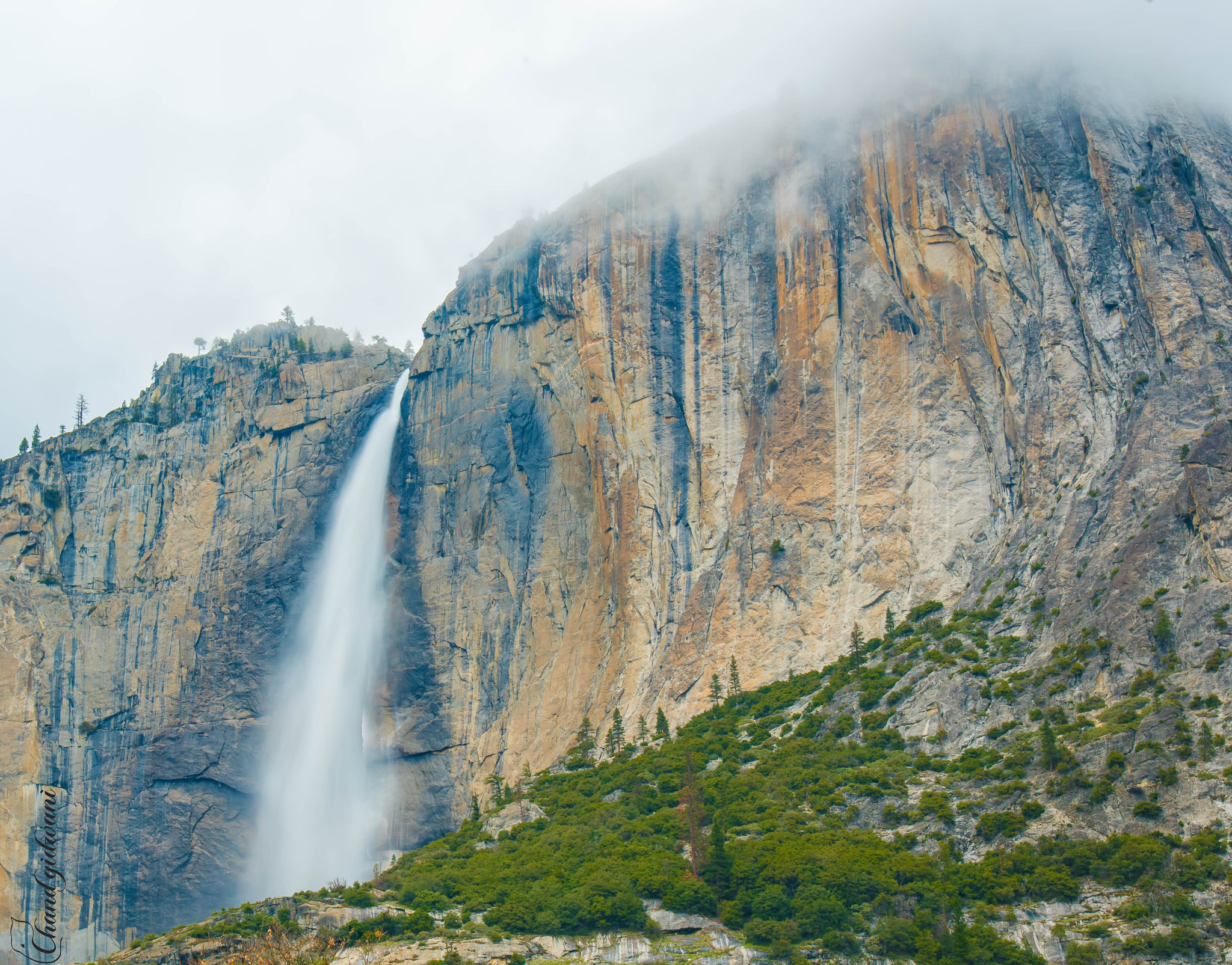 Nikon AF-S Nikkor 24-120mm F4G ED VR sample photo. Yosemite falls in the morning fog photography