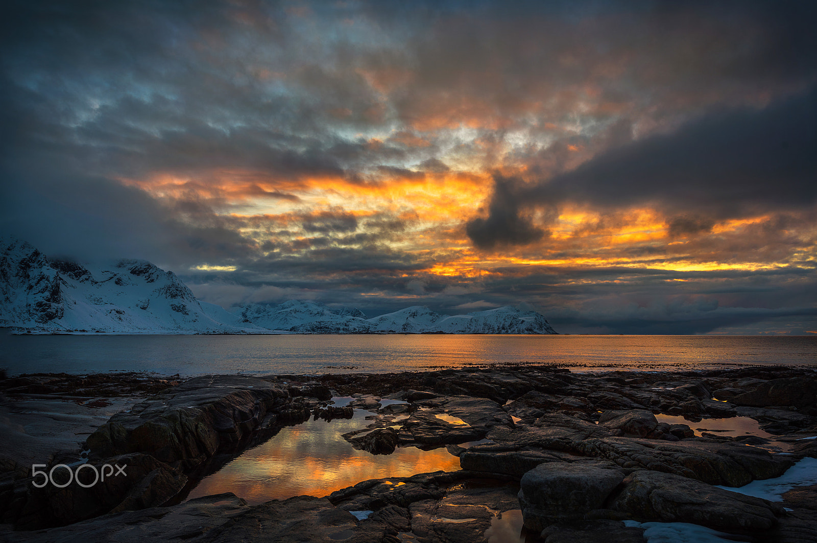 Nikon AF-S Nikkor 14-24mm F2.8G ED sample photo. Lofoten norway sunset photography