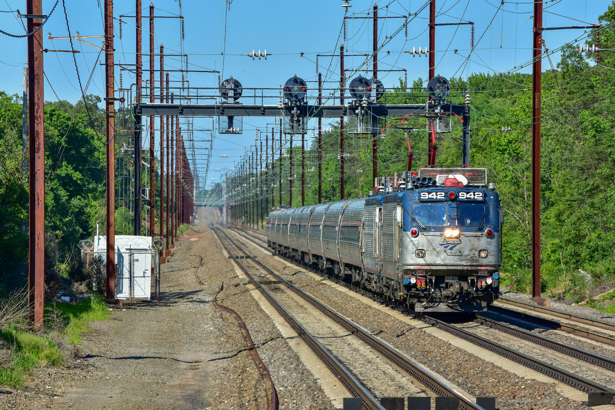 Nikon D7200 sample photo. Amtrak aem-7 excursion passing seabrook photography