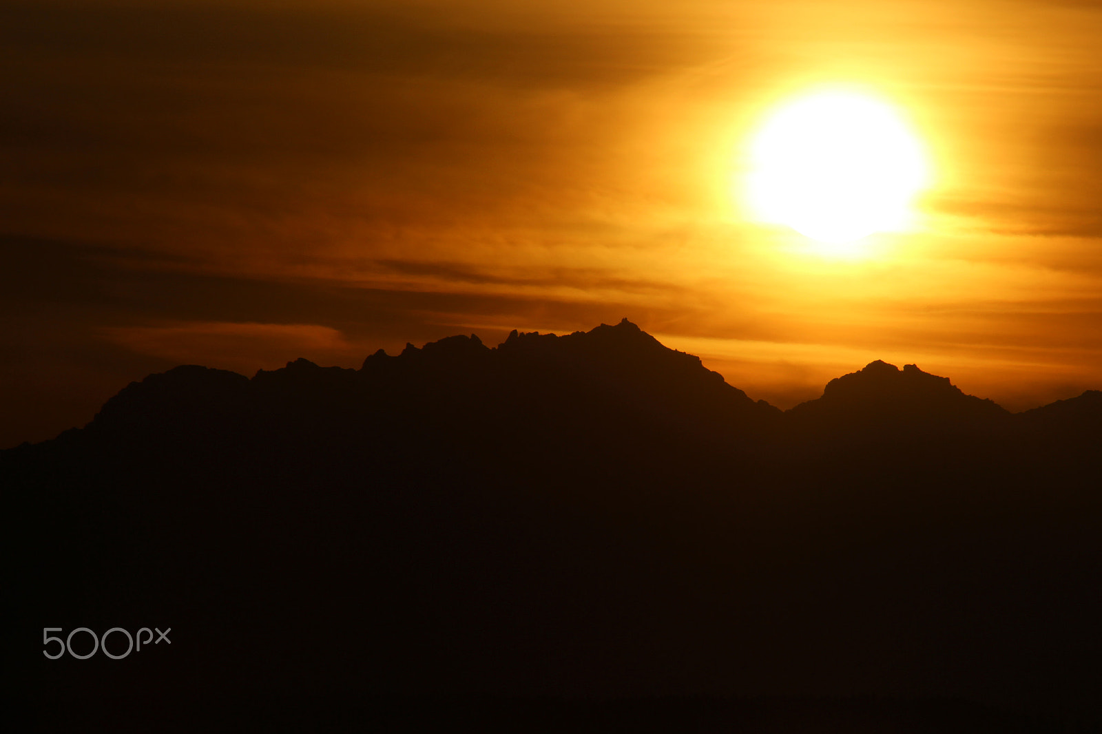 Canon EF 75-300mm f/4-5.6 USM sample photo. Beautiful mountain sunset photography