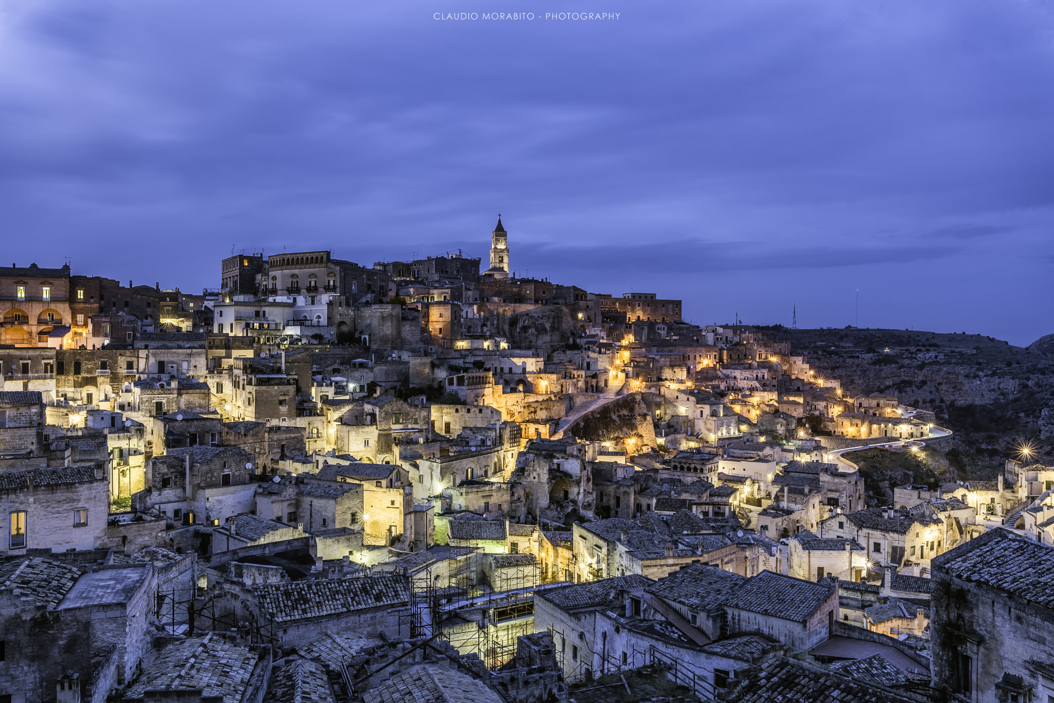 Nikon D750 sample photo. Matera - i sassi (the blue hour) photography