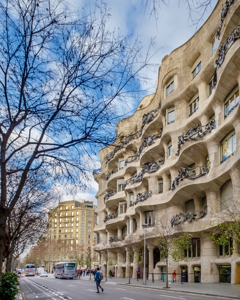 Fujifilm X-T2 sample photo. Casa milà, popularly known as la pedrera, is a mod ... photography