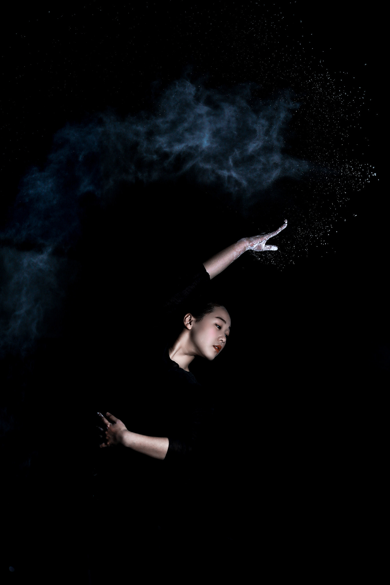 Canon EOS 6D + Canon EF 135mm F2L USM sample photo. Dancer with flour photography