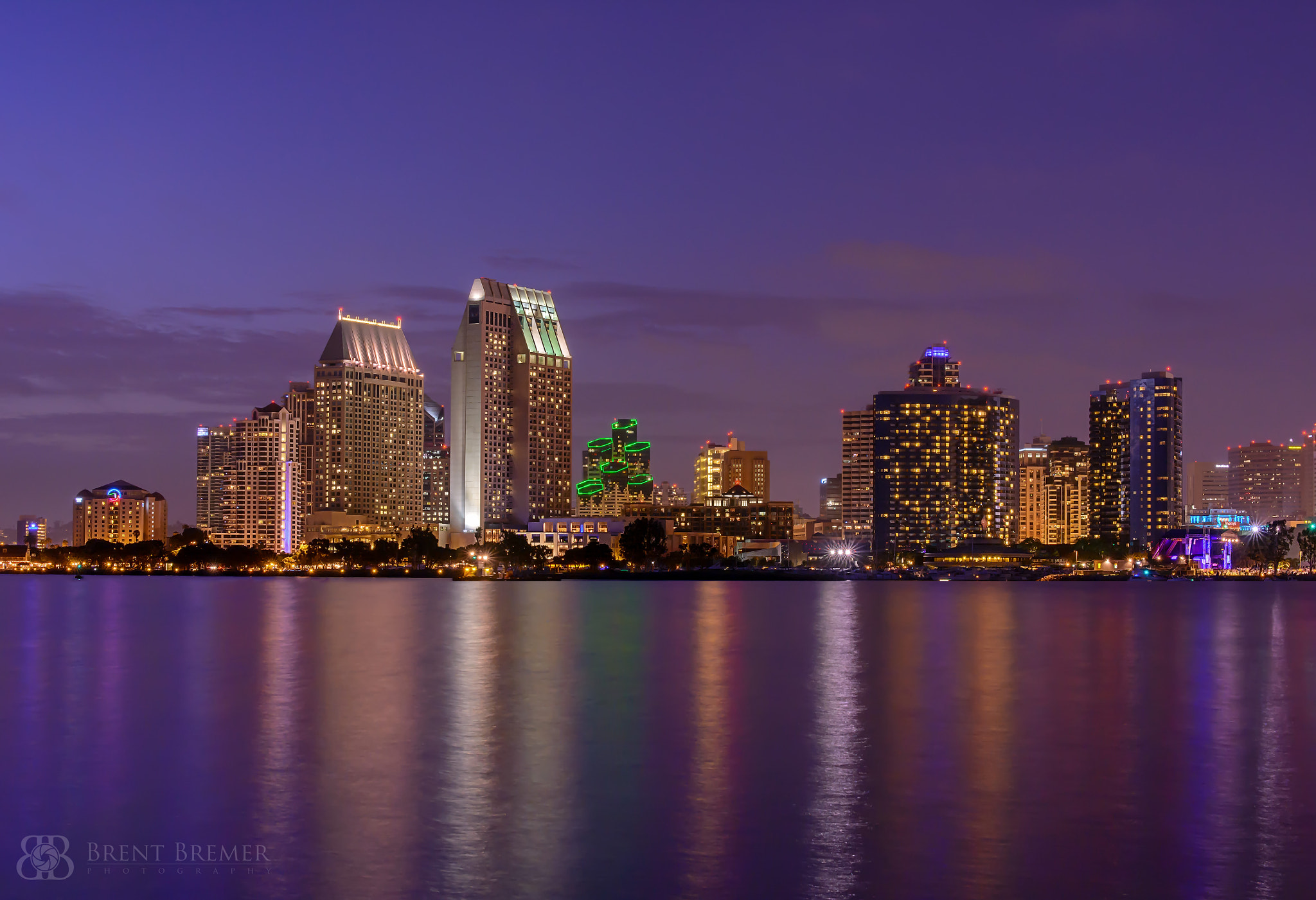 Nikon AF-S Nikkor 24-70mm F2.8G ED sample photo. San diego blue hour photography