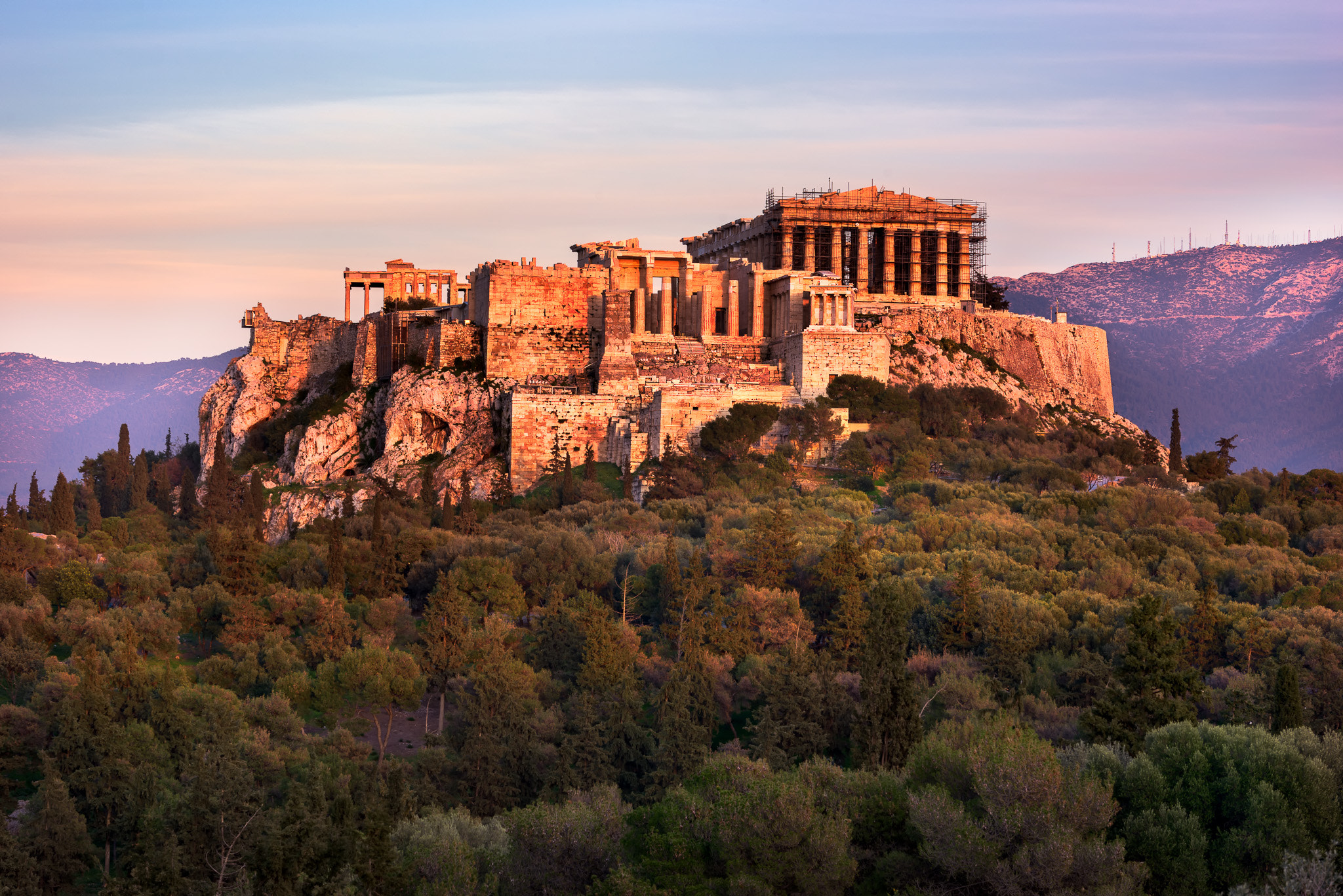 Nikon AF-S Nikkor 70-200mm F2.8G ED VR II sample photo. View of acropolis from the philopappos hill photography