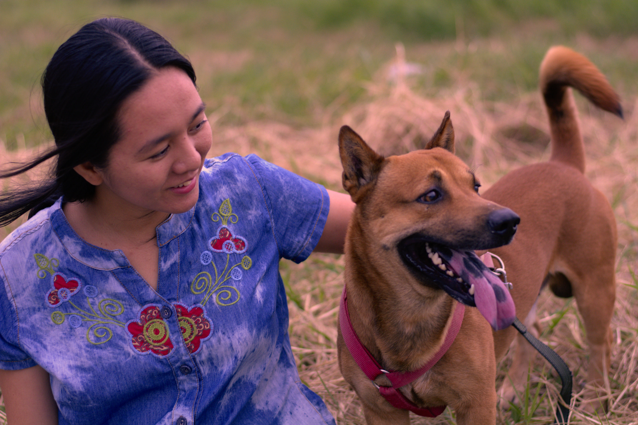 Nikon D7100 + Nikon AF-S Nikkor 50mm F1.8G sample photo. My wife and my pet photography
