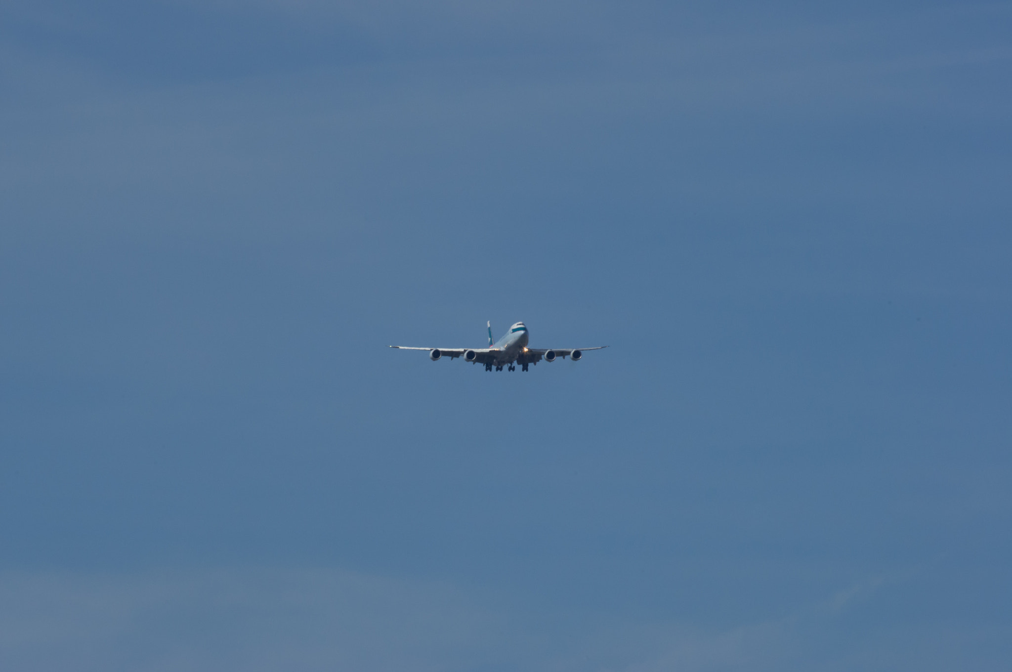 Pentax K-r sample photo. Boeing 747-8f cathay pacific photography