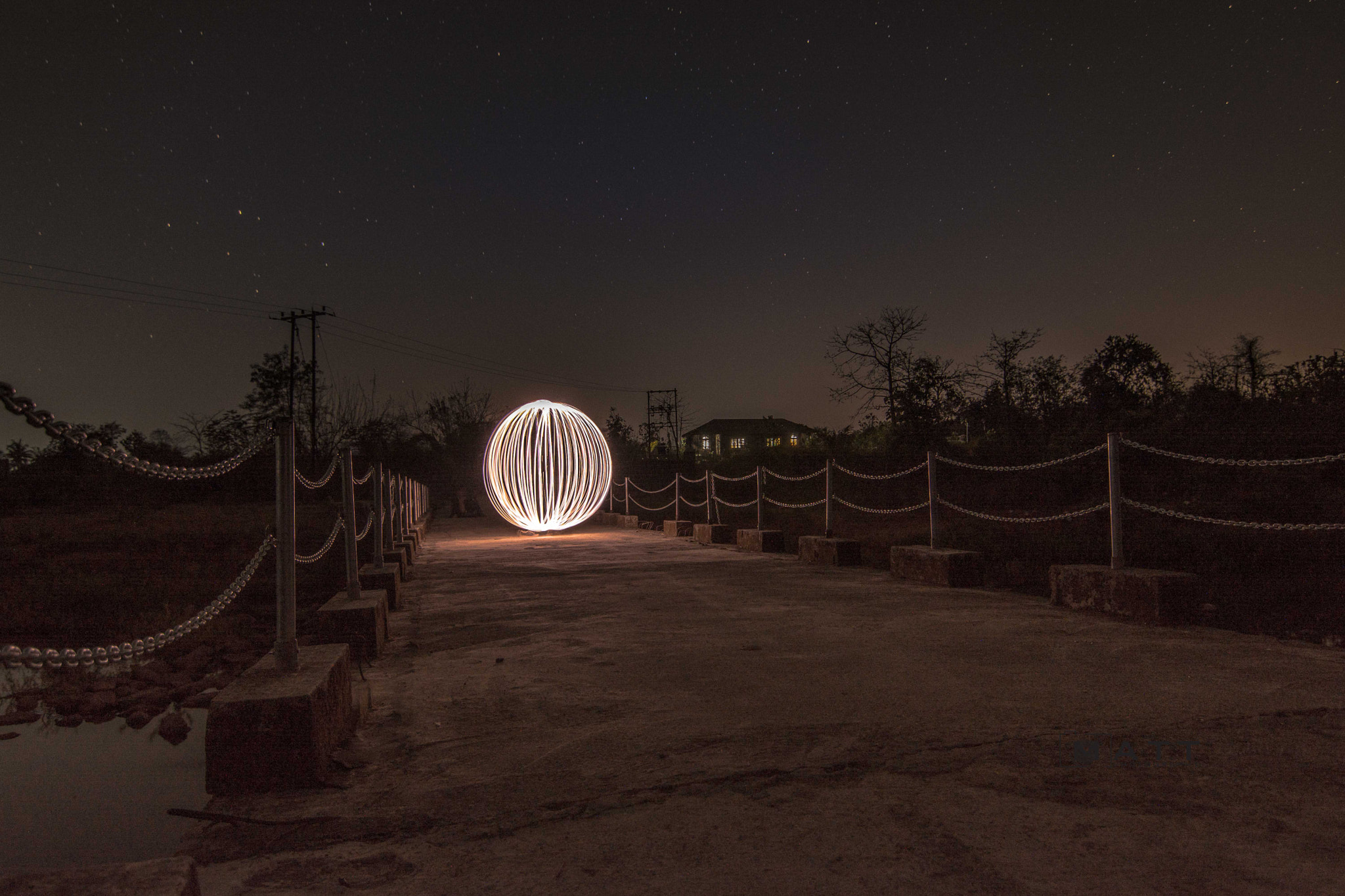 Nikon D7100 sample photo. Light painting photography - light orb photography