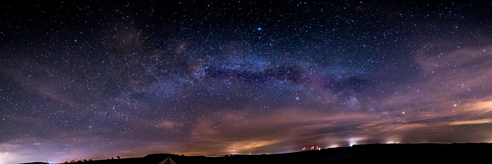 Nikon D3300 + Nikon AF-S DX Nikkor 10-24mm F3-5-4.5G ED sample photo. My frist panorama with a milky way photography