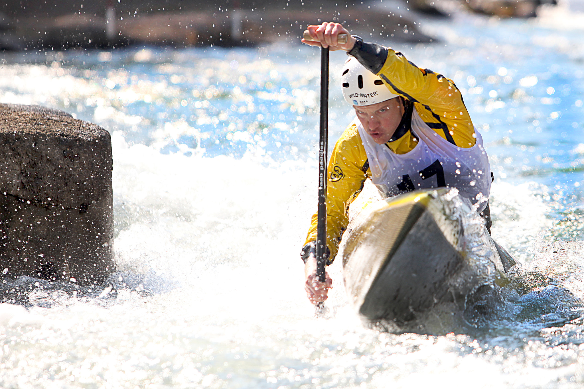 Canon EF 70-200mm F2.8L USM sample photo. River sprint kayak photography