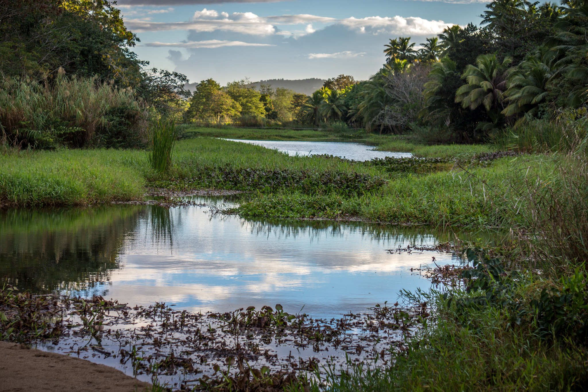 Sony E 55-210mm F4.5-6.3 OSS sample photo. Sunrise at tres hermanos beach lagoon photography