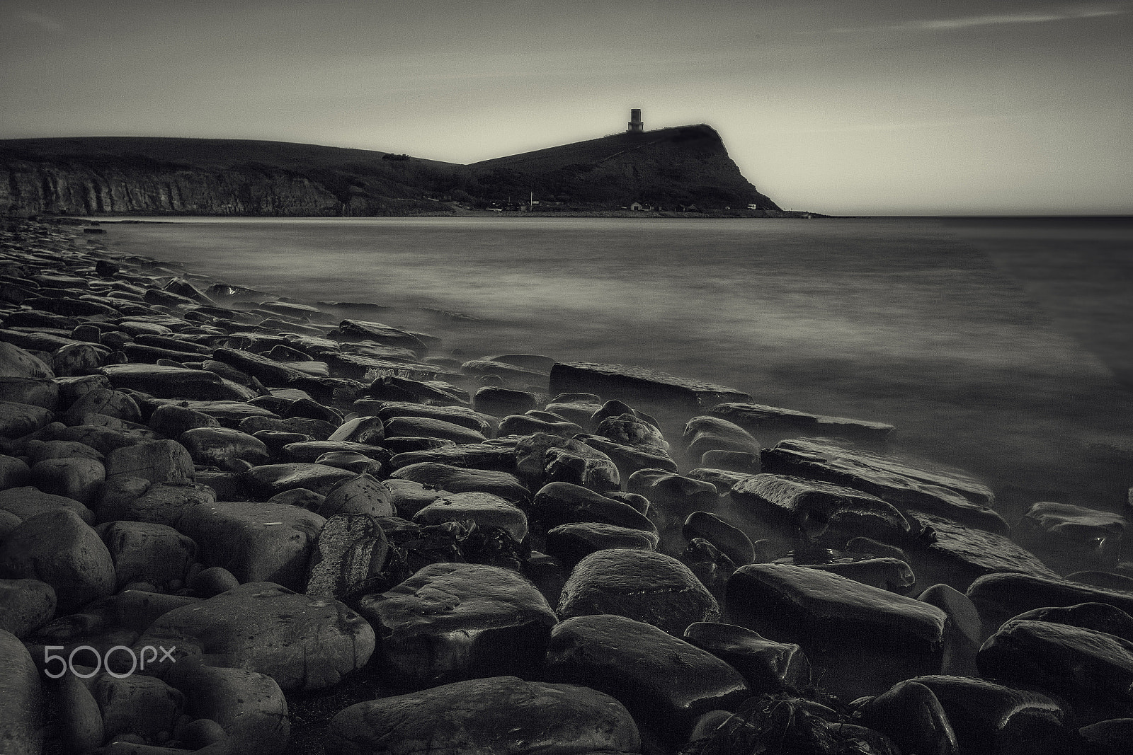 Canon EOS 5D Mark II sample photo. Kimmeridge bay b&w photography