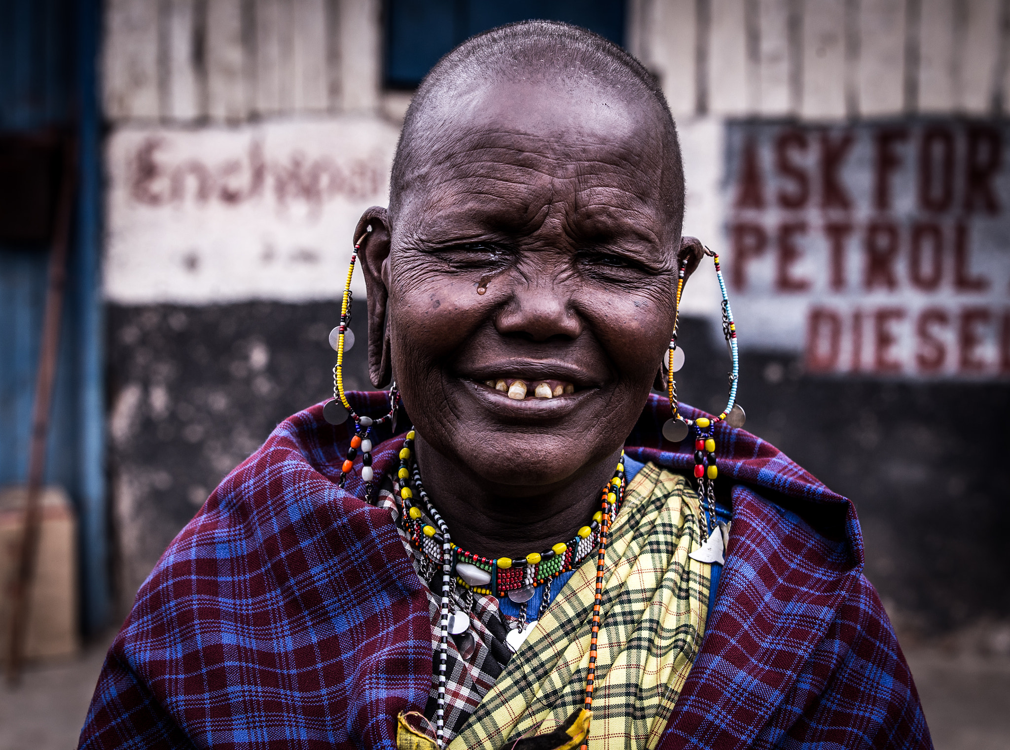 Canon EF 70-200mm F2.8L USM sample photo. Masai woman tears of joy photography