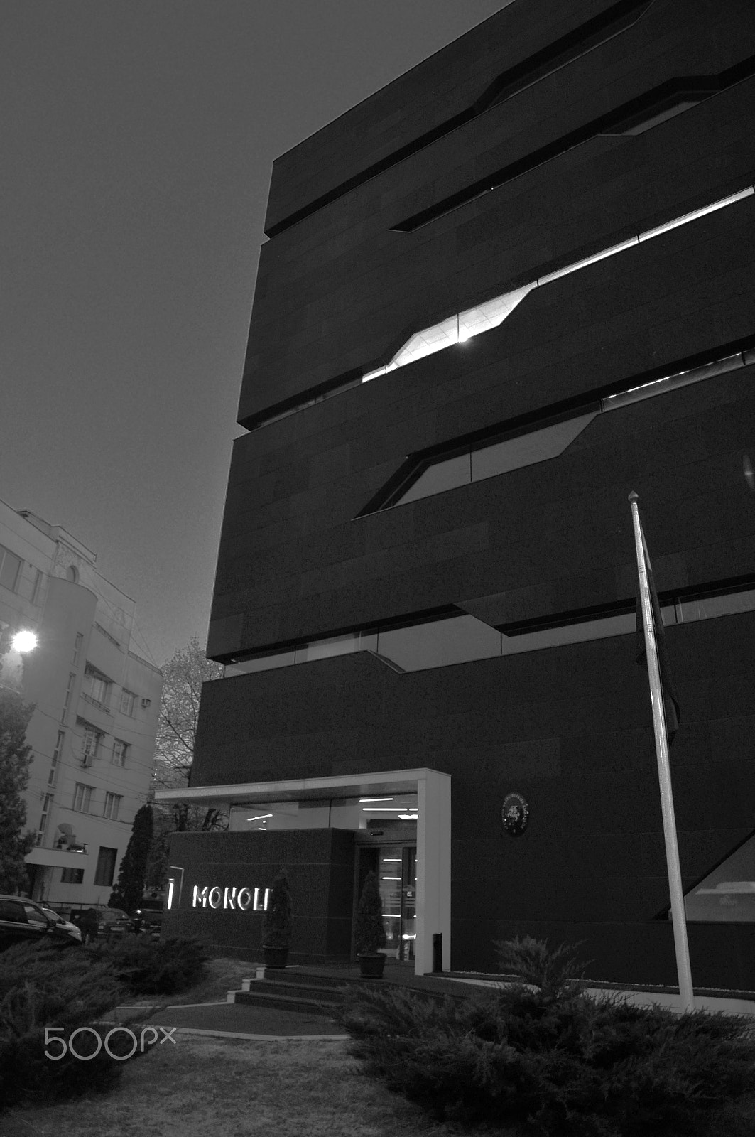 Nikon D90 sample photo. Architecture blacker than the night photography