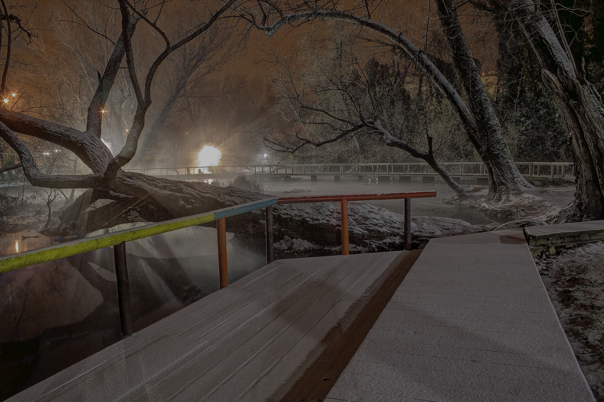 Canon EF-S 18-55mm F3.5-5.6 II sample photo. A perfect snowy night photography