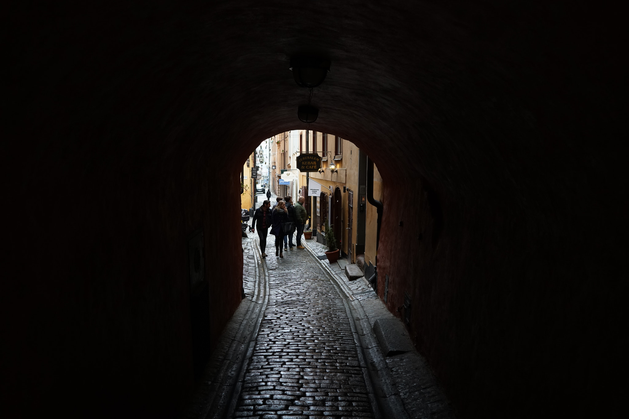 Sony FE 28mm F2 sample photo. Old town streets of stockholm photography