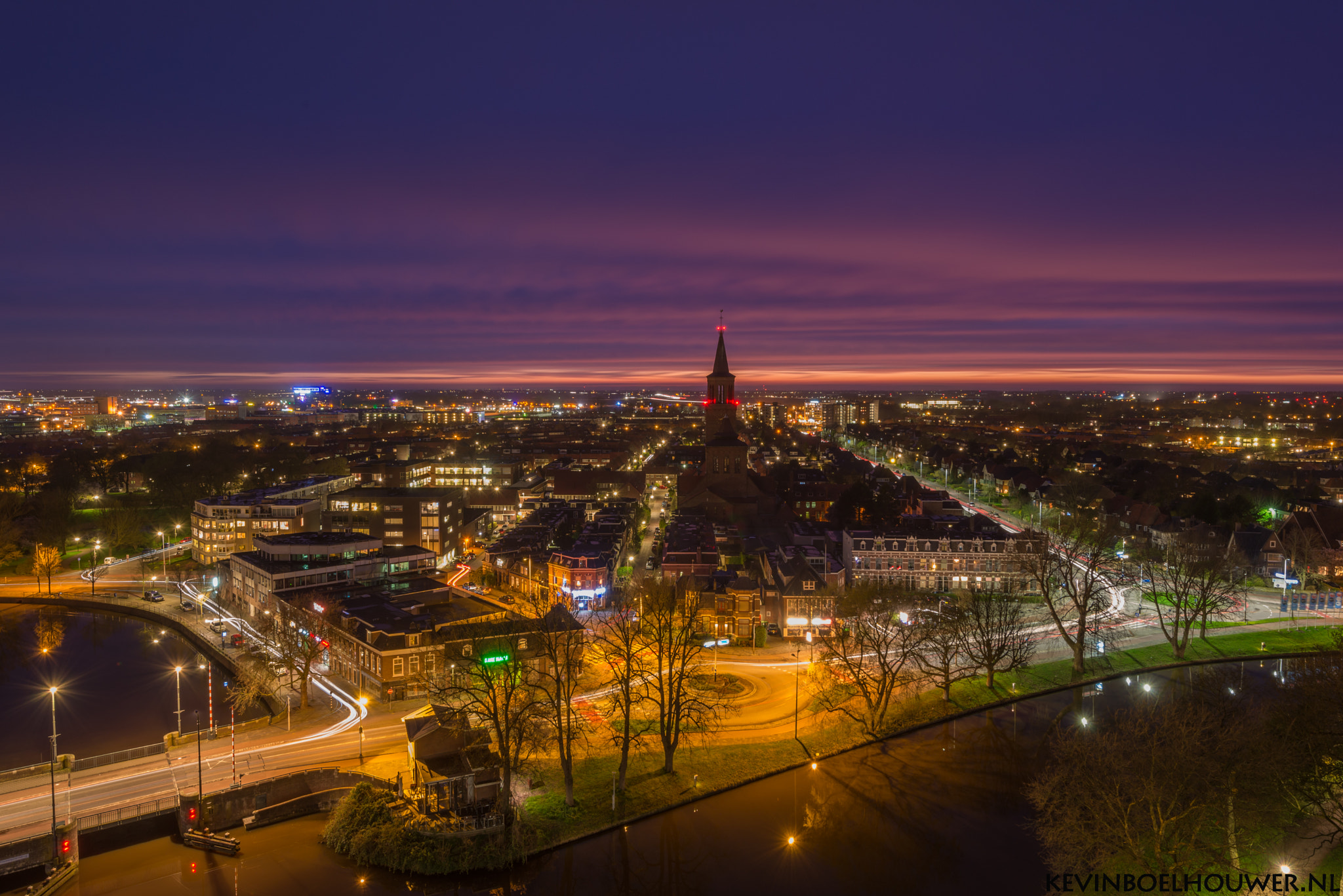 Nikon AF-S Nikkor 16-35mm F4G ED VR sample photo. Leeuwarden skyline at night photography