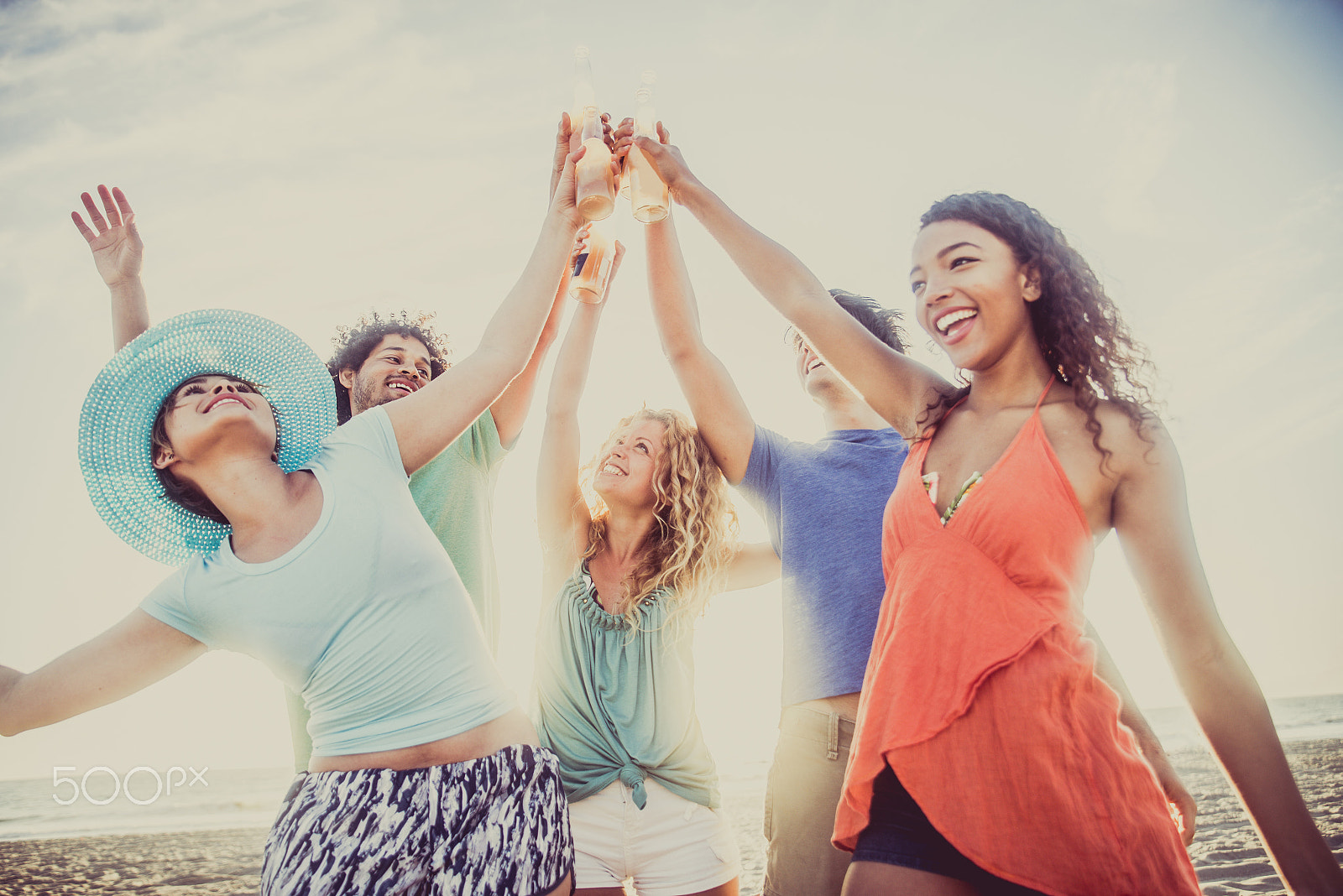 Nikon D610 + Tamron SP 24-70mm F2.8 Di VC USD sample photo. Friends partying on the beach photography