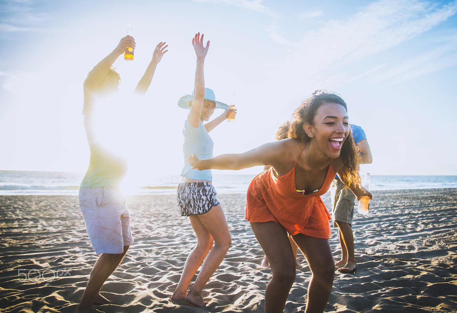 Nikon D610 + Tamron SP 24-70mm F2.8 Di VC USD sample photo. Friends partying on the beach photography