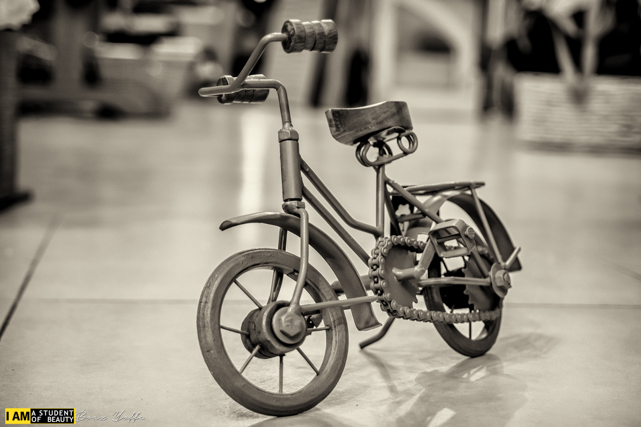 Nikon D7100 sample photo. Very small bike... b&w photography