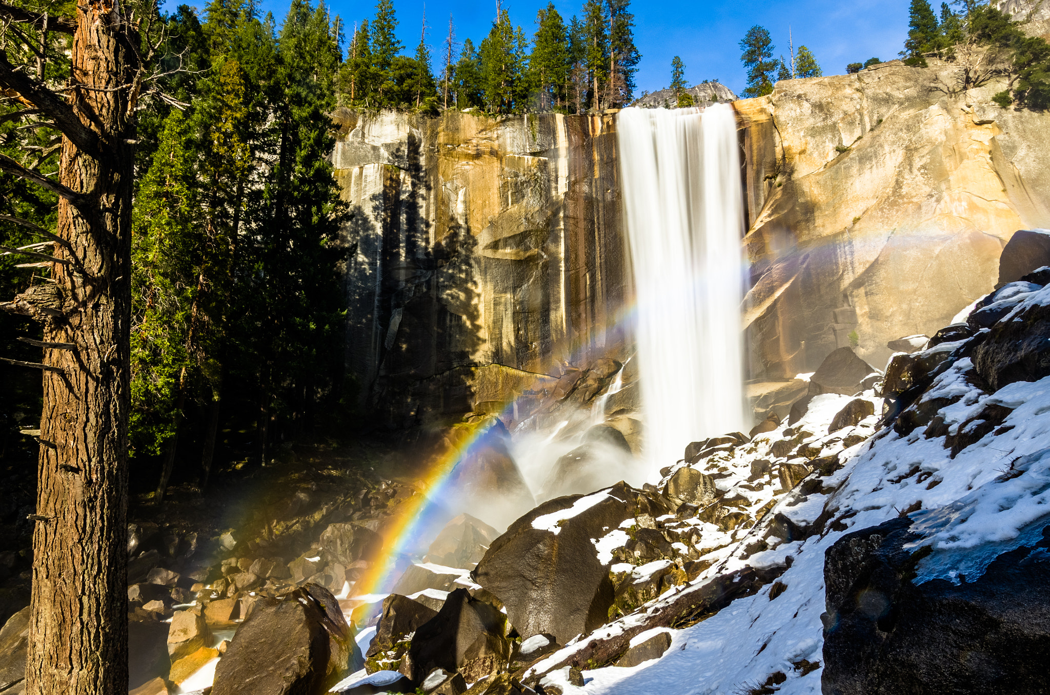 Nikon D7000 sample photo. Vernal falls rainbow photography