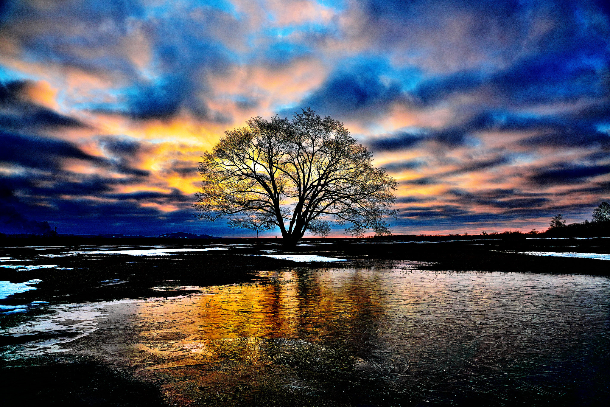 Sony a99 II sample photo. Thin ice reflection 2 photography