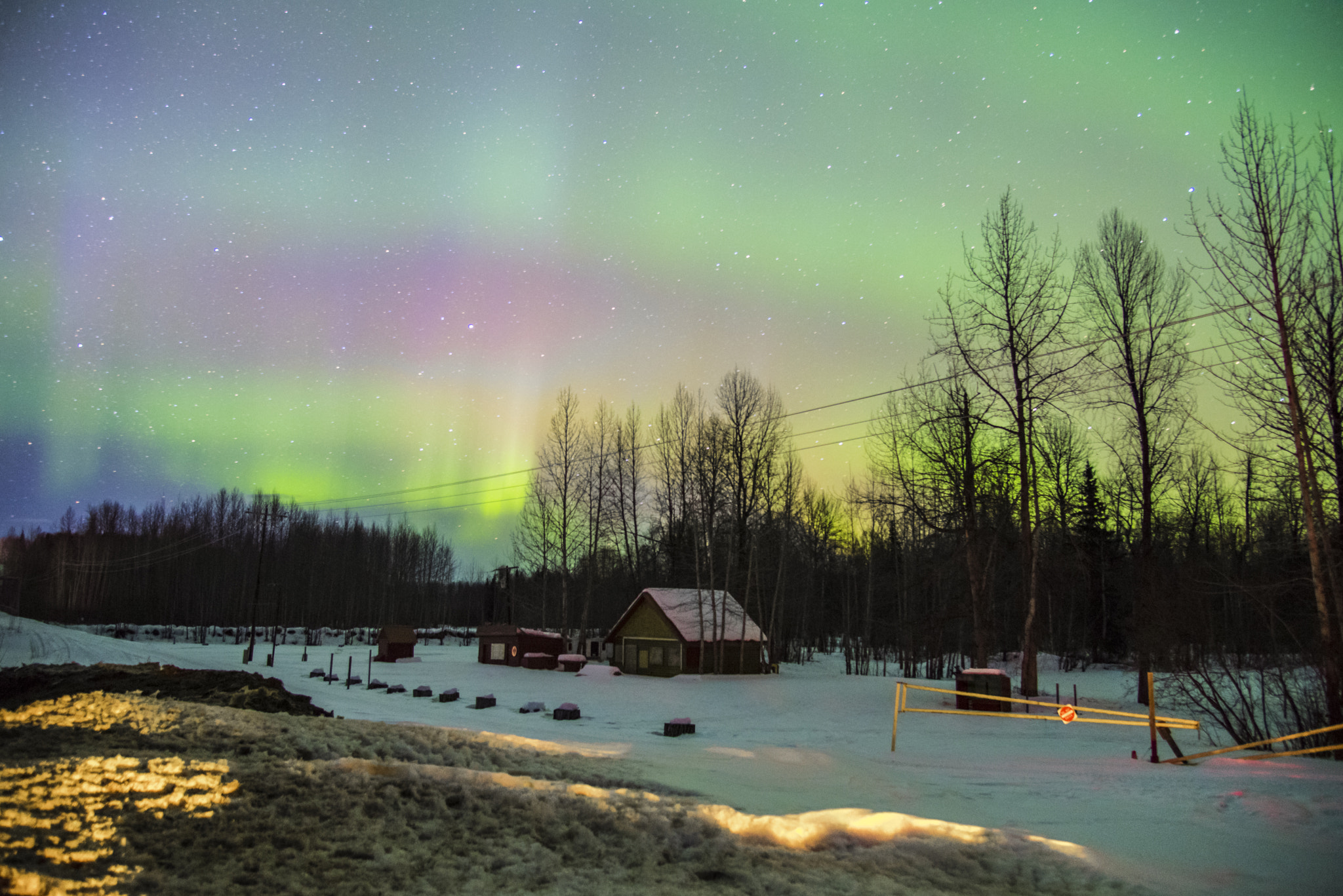 Nikon AF-S Nikkor 24-120mm F4G ED VR sample photo. Aurora twinkling somewhere in backcountry alaska photography