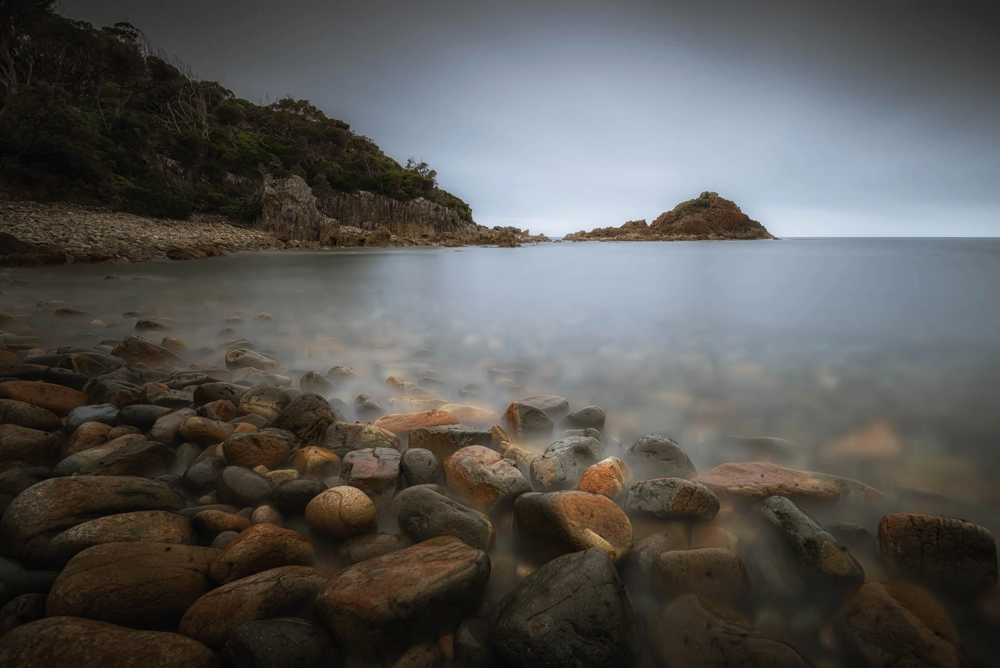 Nikon AF-S Nikkor 16-35mm F4G ED VR sample photo. Mimosa rocks calm photography