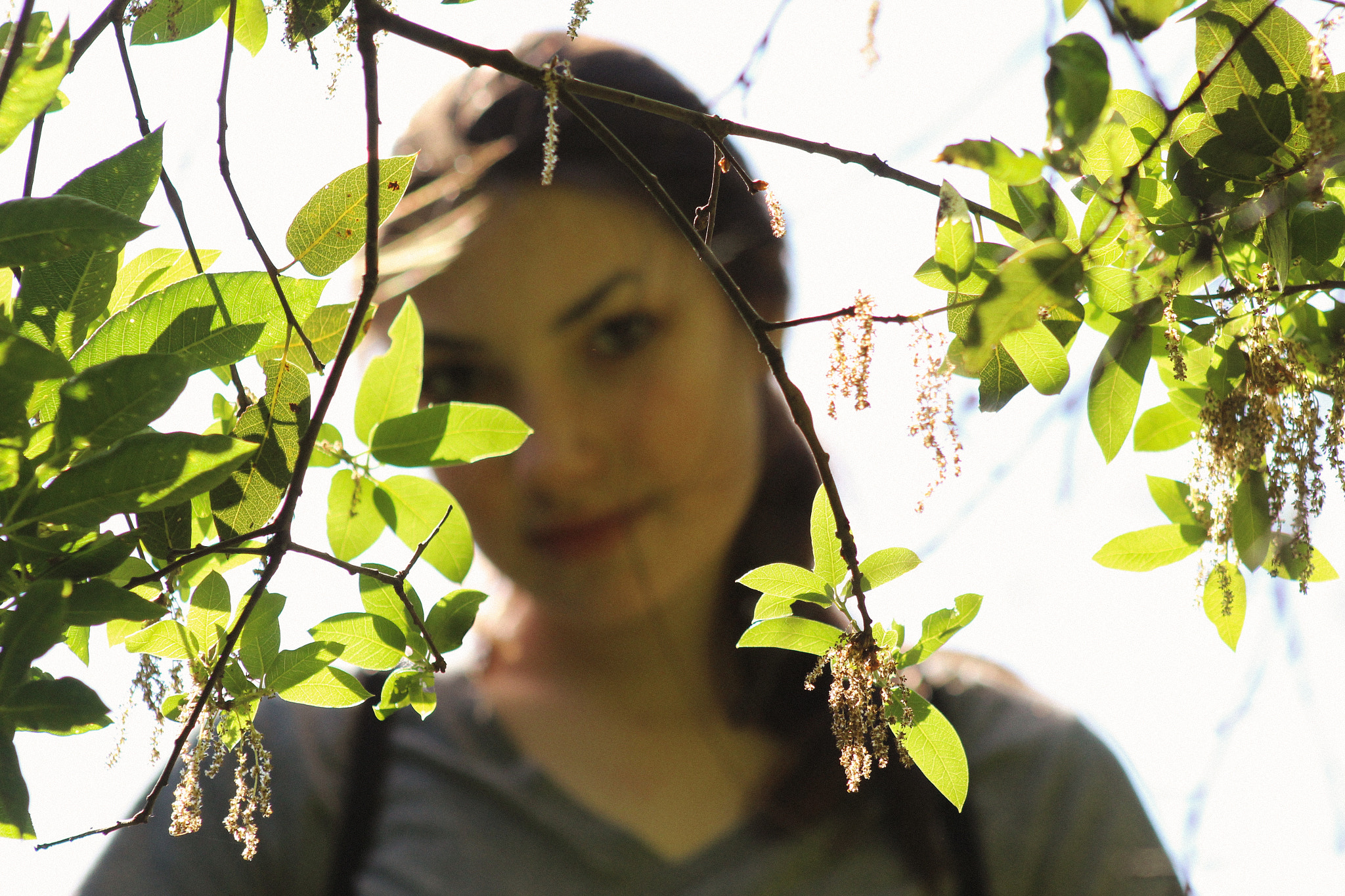 Canon EF 75-300mm f/4-5.6 USM sample photo. Through the leaves photography