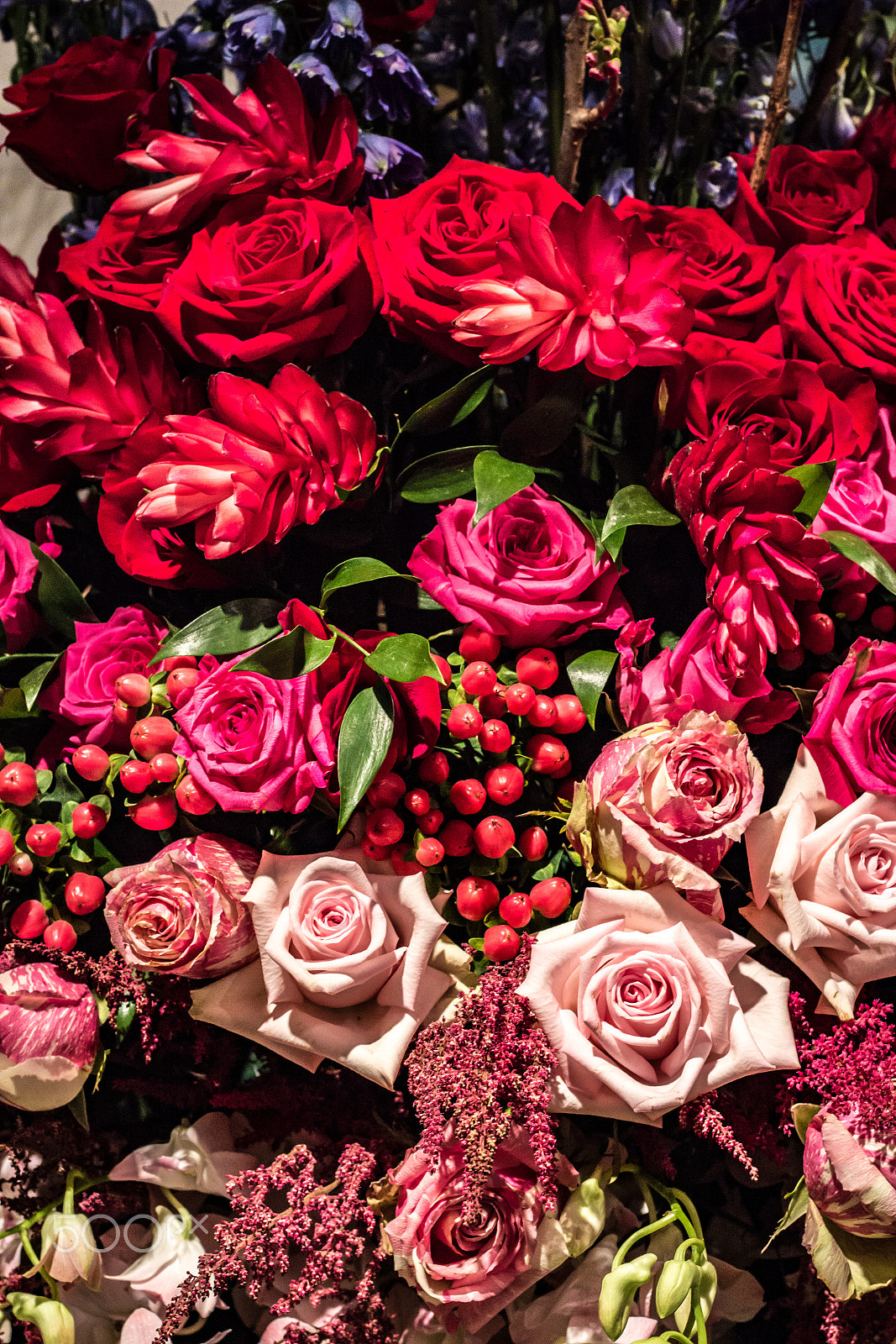 Canon EF 50mm F1.8 II sample photo. Shades of roses floral arrangement photography