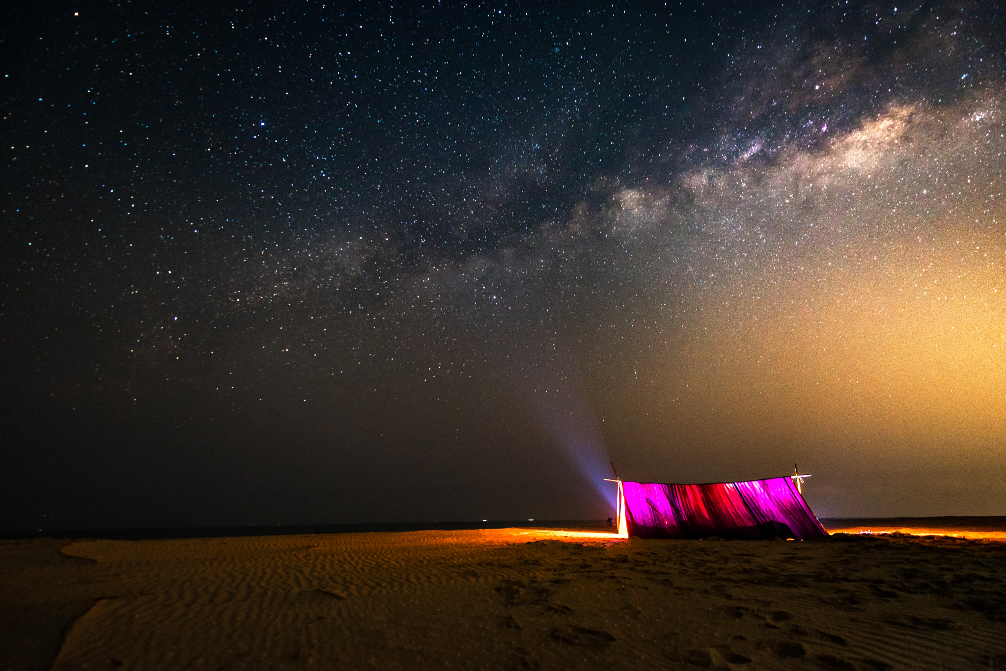 Nikon AF-S Nikkor 14-24mm F2.8G ED sample photo. Milky way - pulicate island photography