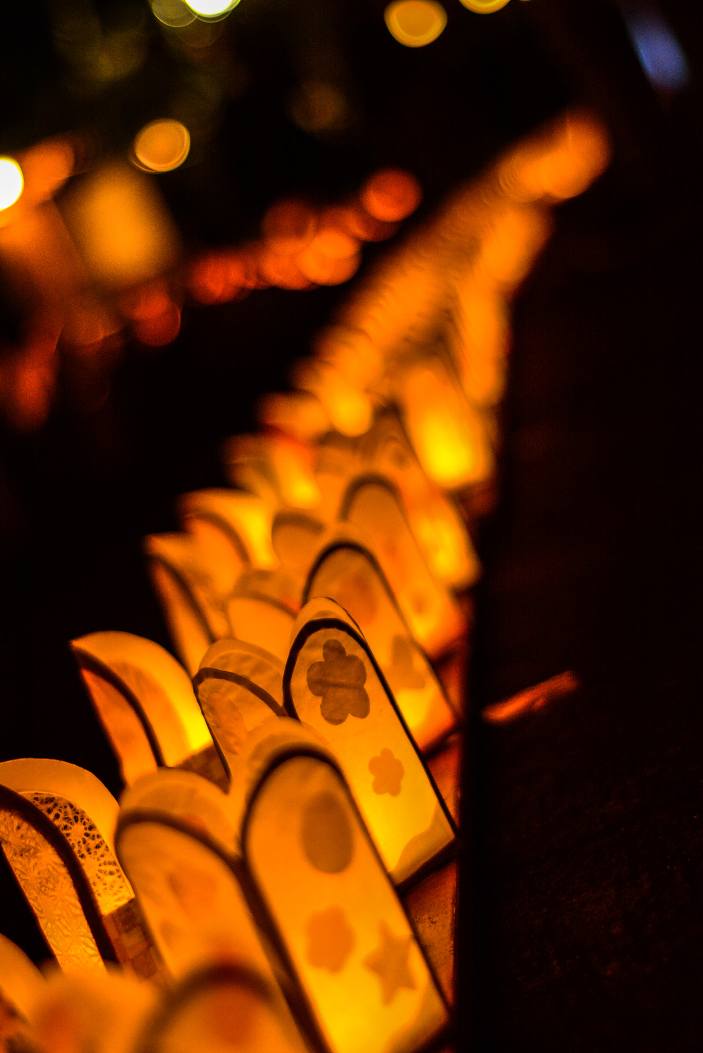 Nikon D7100 sample photo. Haru matsuri lights on the street photography