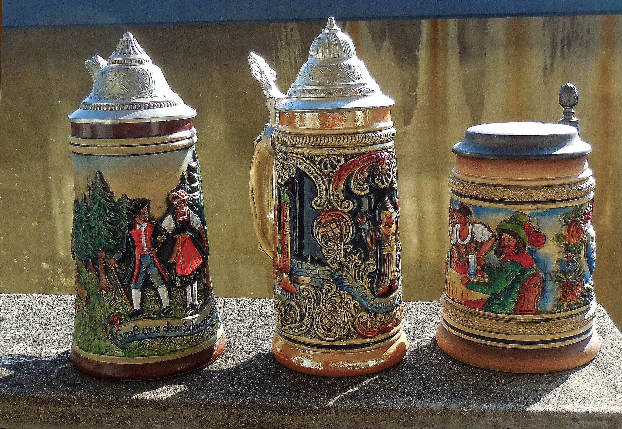 Nikon Coolpix S6400 sample photo. Three german steins photography