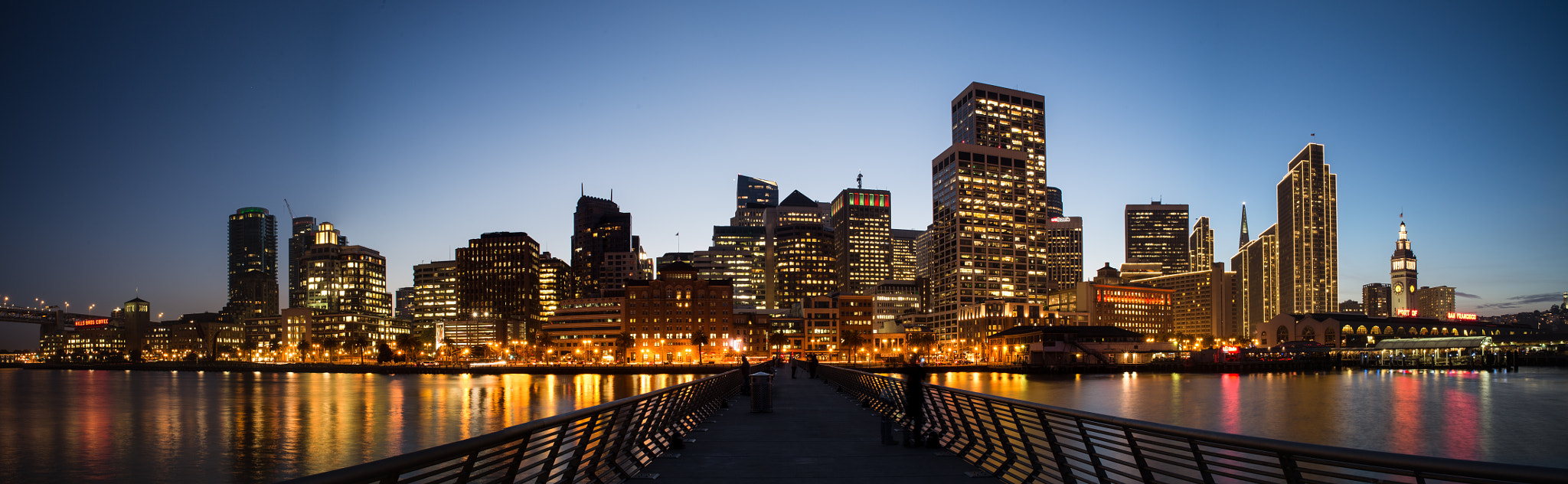 Canon EOS 6D + Sigma 24-70mm F2.8 EX DG Macro sample photo. San francisco night skyline from a pier photography
