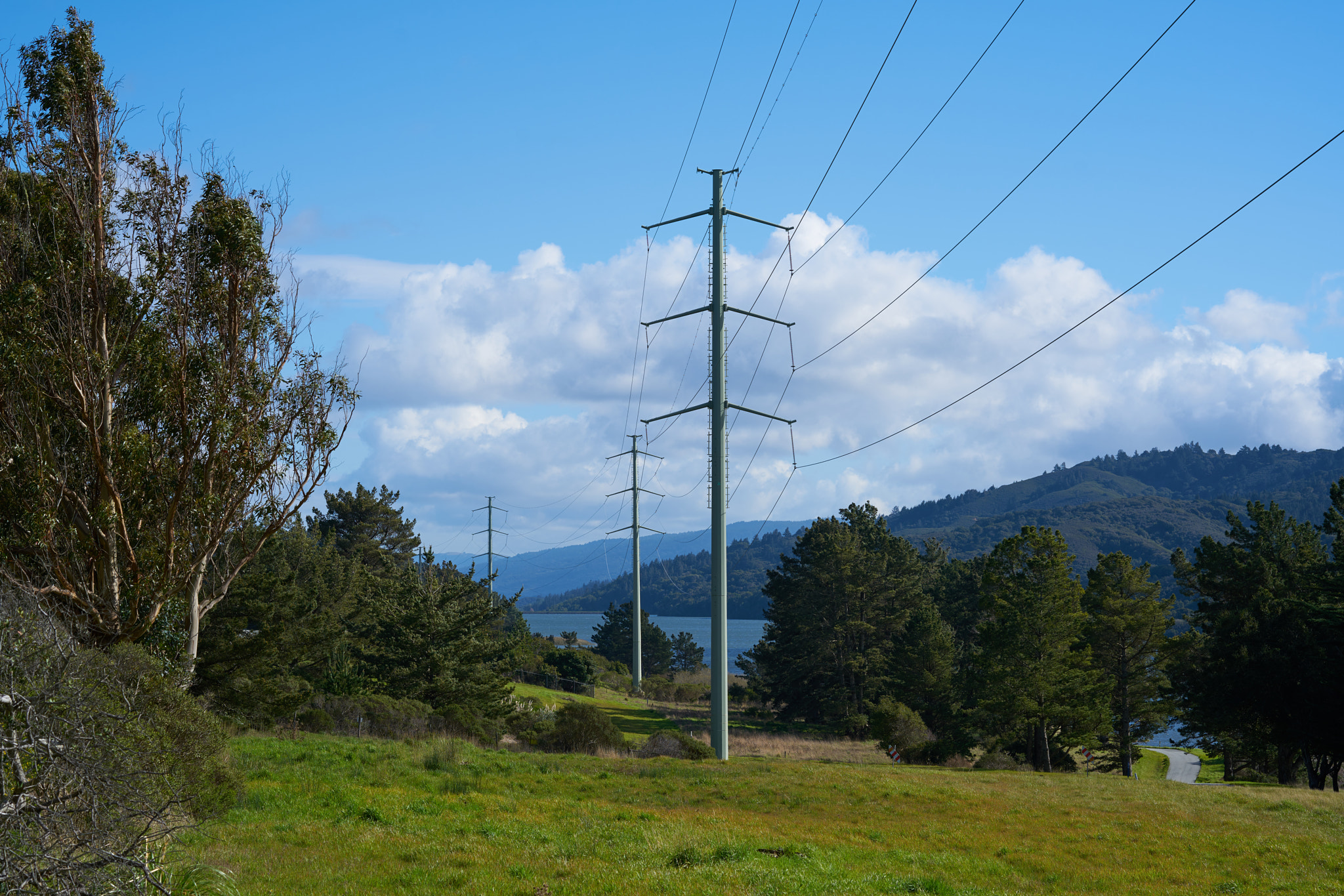 Sony a7R II sample photo. Powerlines on skyline photography